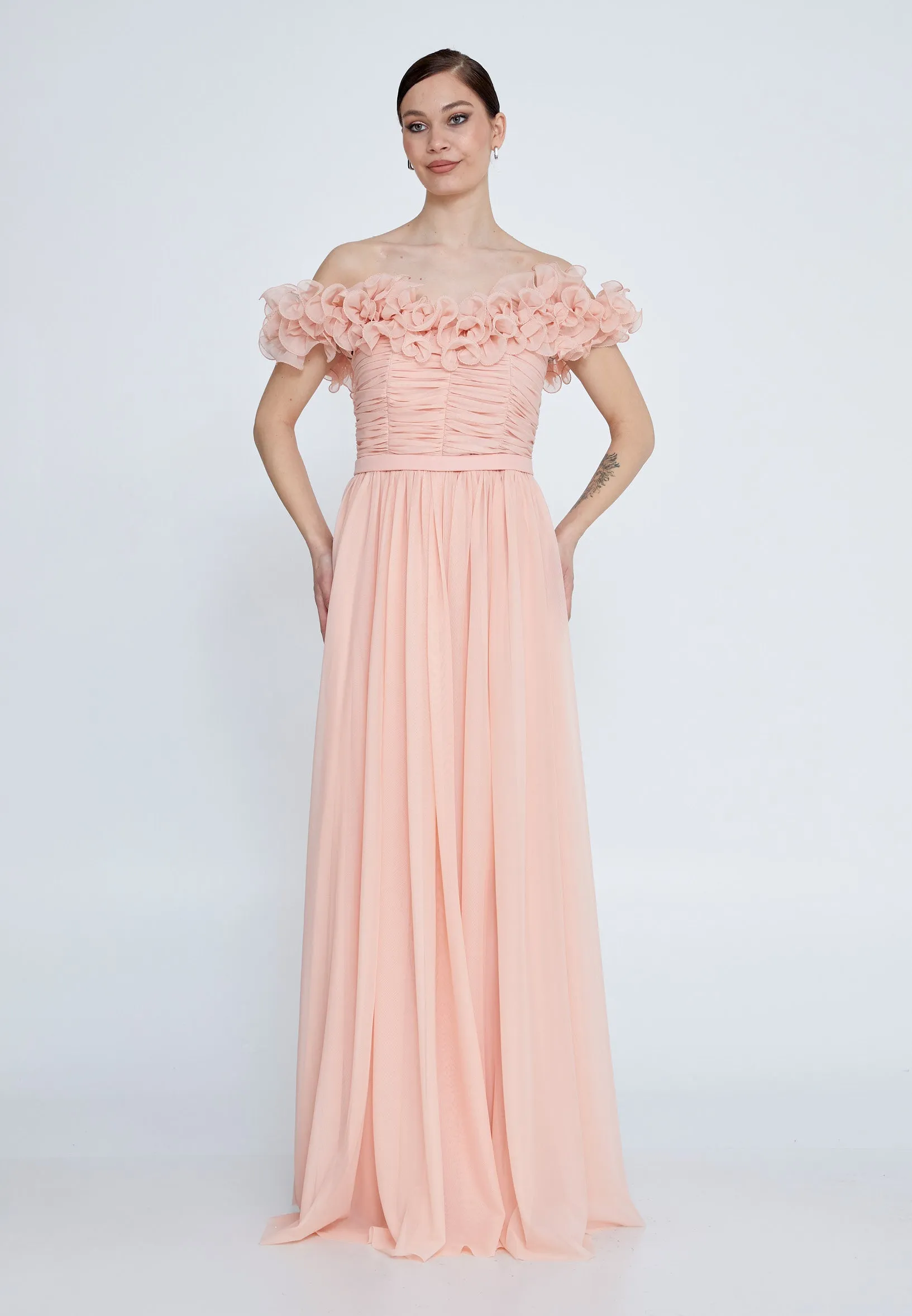 3D Flower Tulle Dress