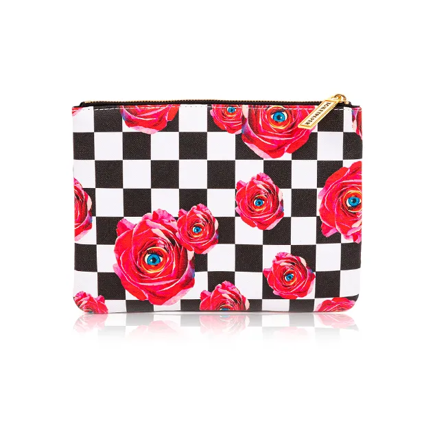 Beauty Case Square Seletti Roses Checkered Pattern