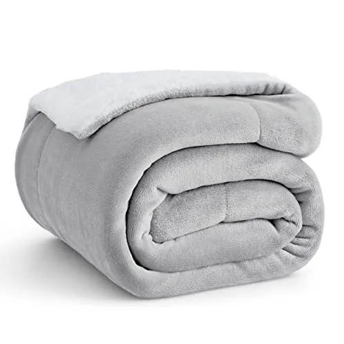 Bedsure Sherpa Fleece Throw Blanket for Couch - Thick and Warm Blanket for Winter, Soft Fuzzy Plush Throw Blanket for All Seasons, Brown, 50x60 Inches
