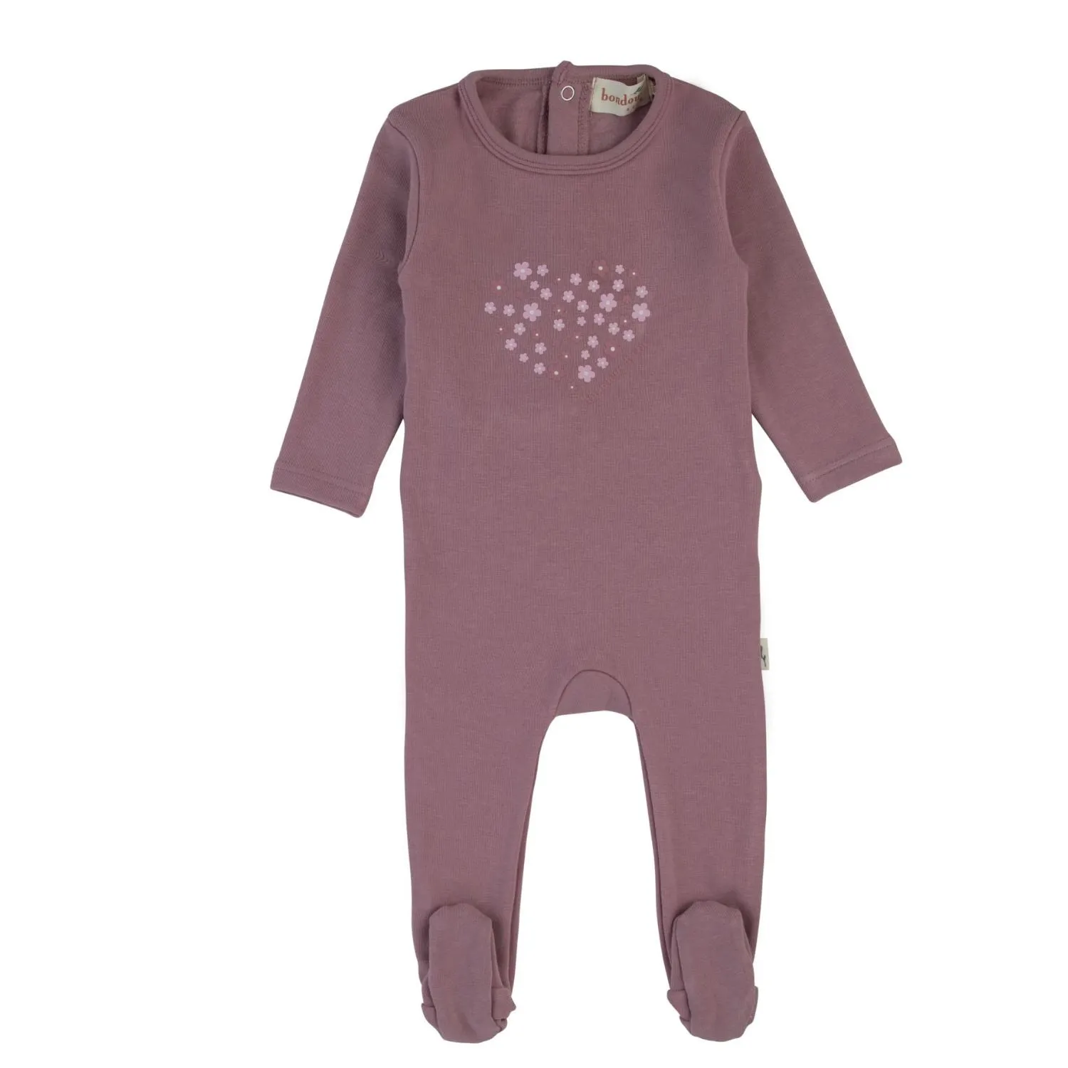 Bondoux Floral Cozy Cotton Footie Girls