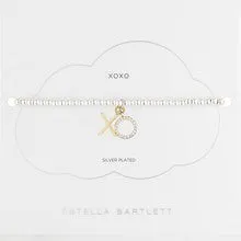Bracelet with sienna 'XO' charm in gold and silver