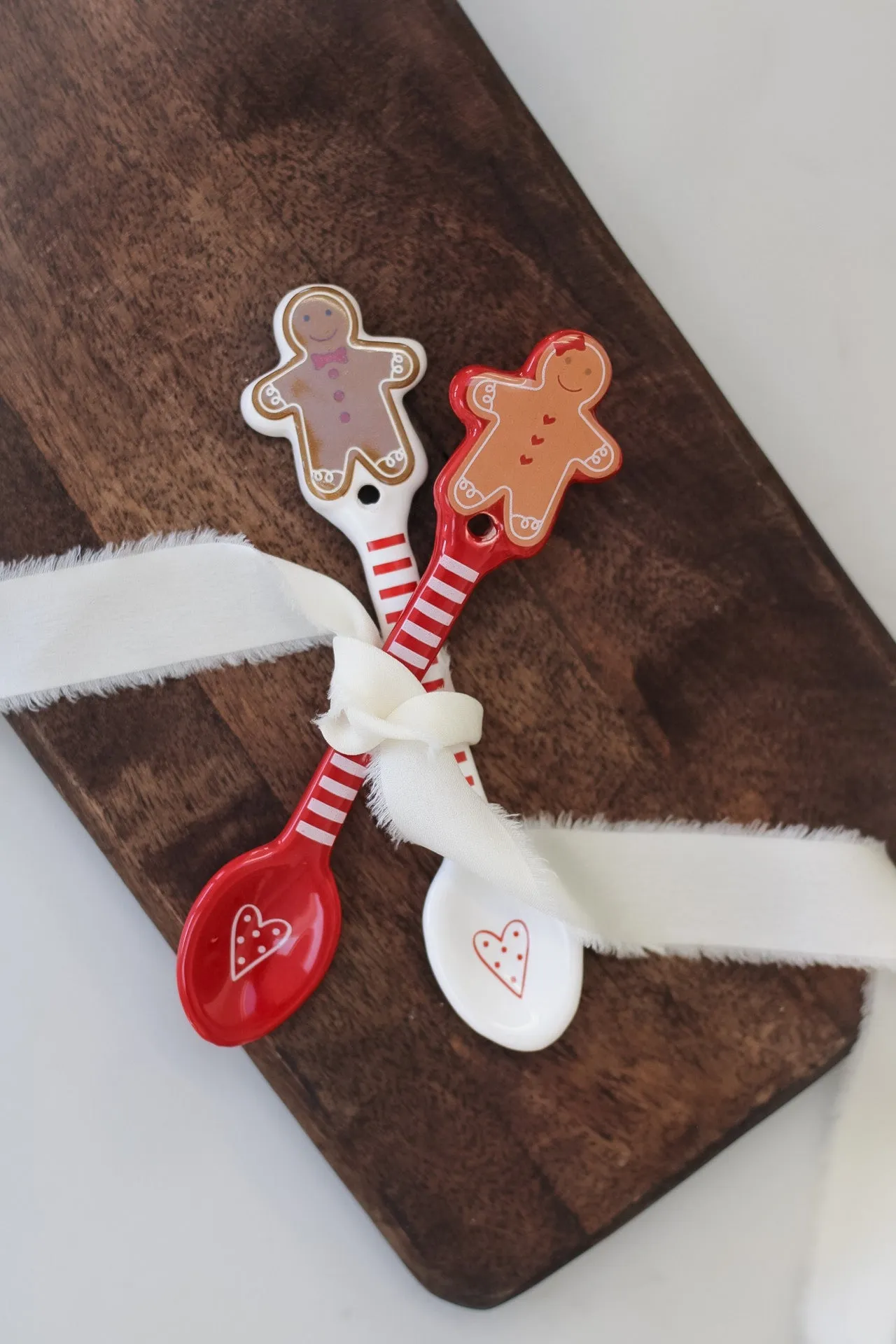 Ceramic Gingerbread Spoons | Set of 2