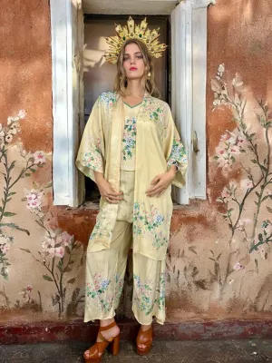 Chelsea, 40s Japanese 3 piece silk floral lounge set