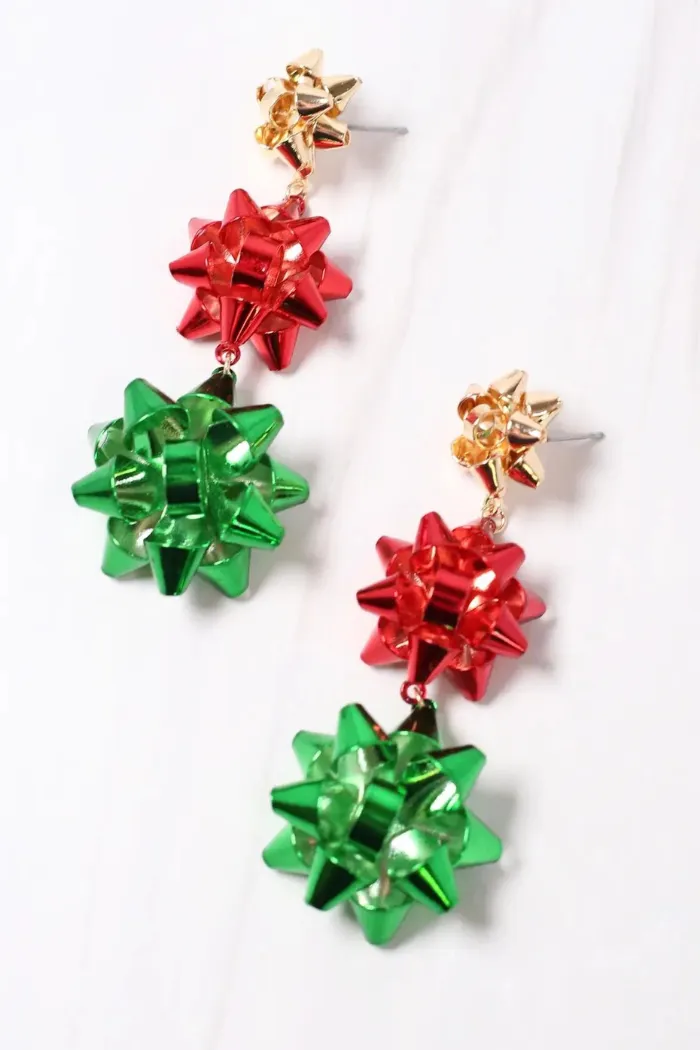Christmas Bow Earrings