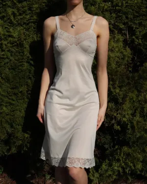 Cream Lace Slip Dress (Small) 