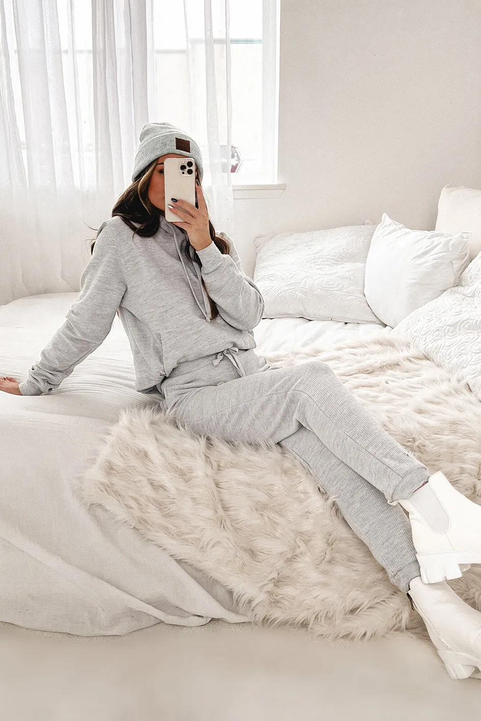 Easy Decisions Corded Two Piece Set (Heather Grey)
