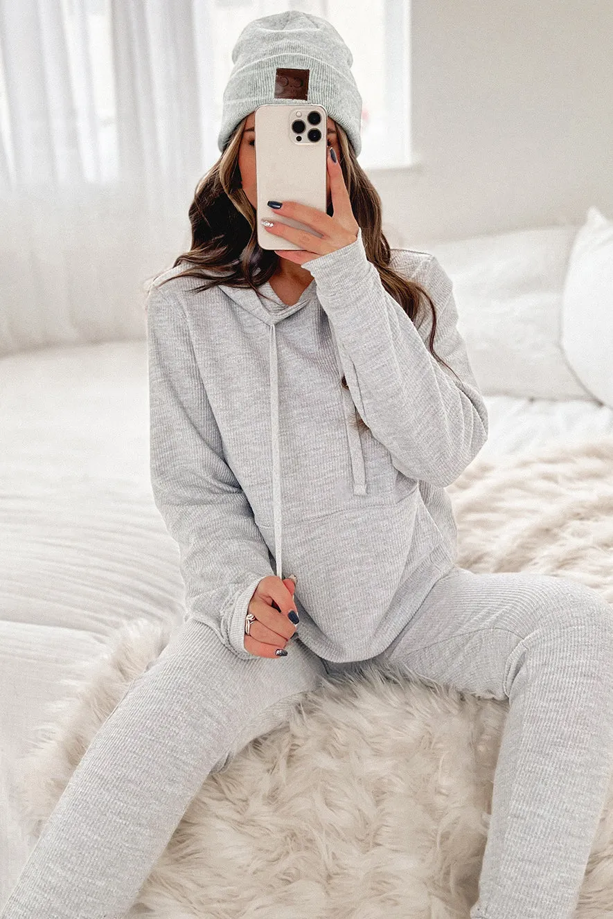 Easy Decisions Corded Two Piece Set (Heather Grey)