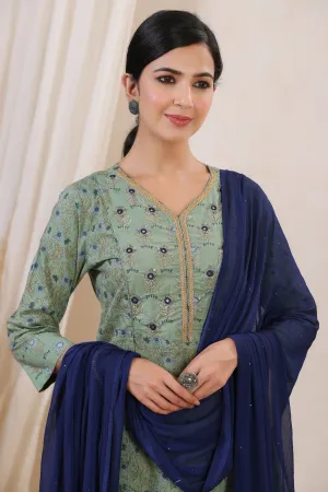 Faiza Bulbul Asifa Cotton Kurta And Pant Set