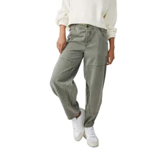 Free People Turn Away Tapered Carpenter Pants Hunter Green