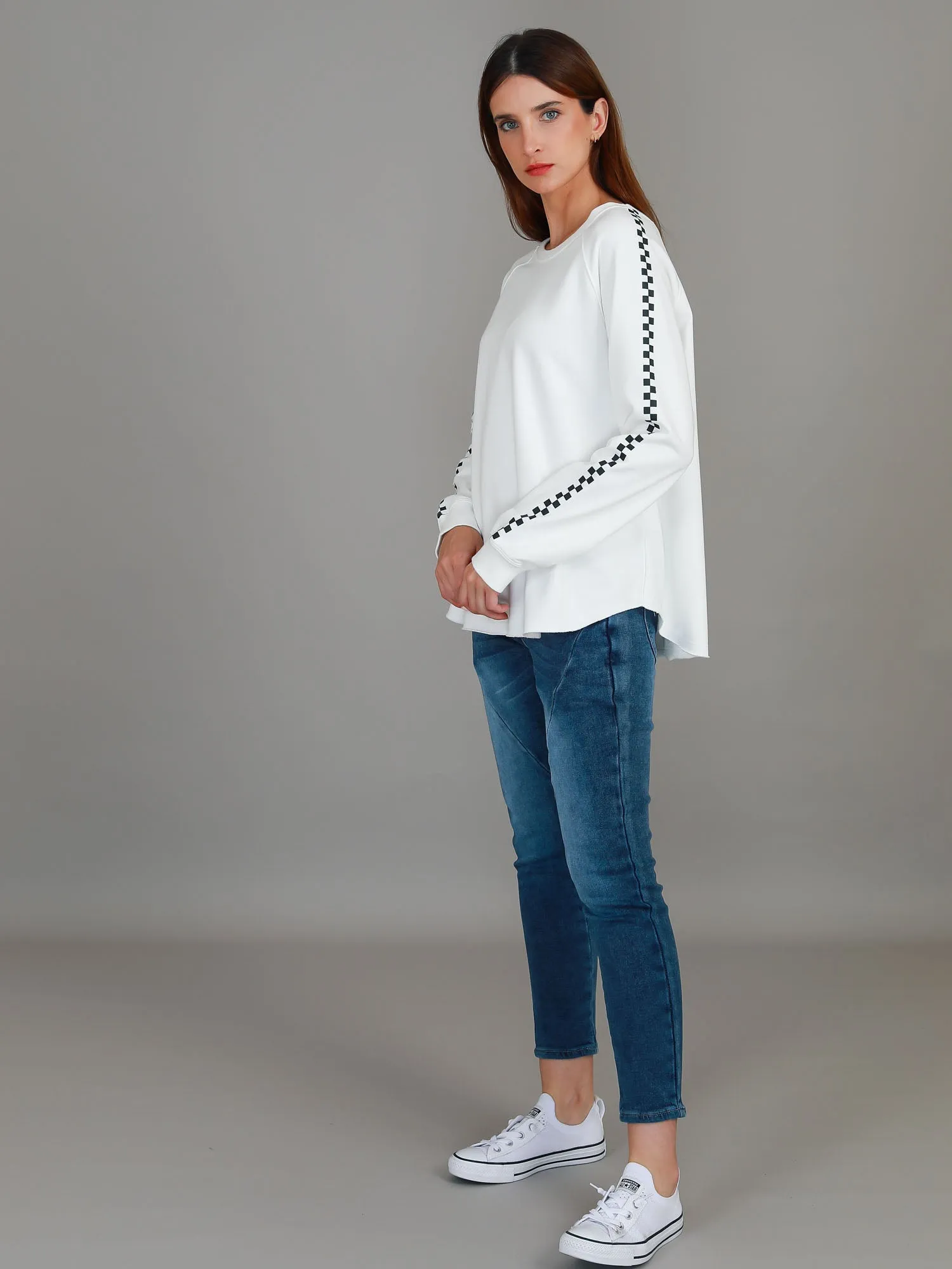 Gil Check Stripe Sweatshirt
