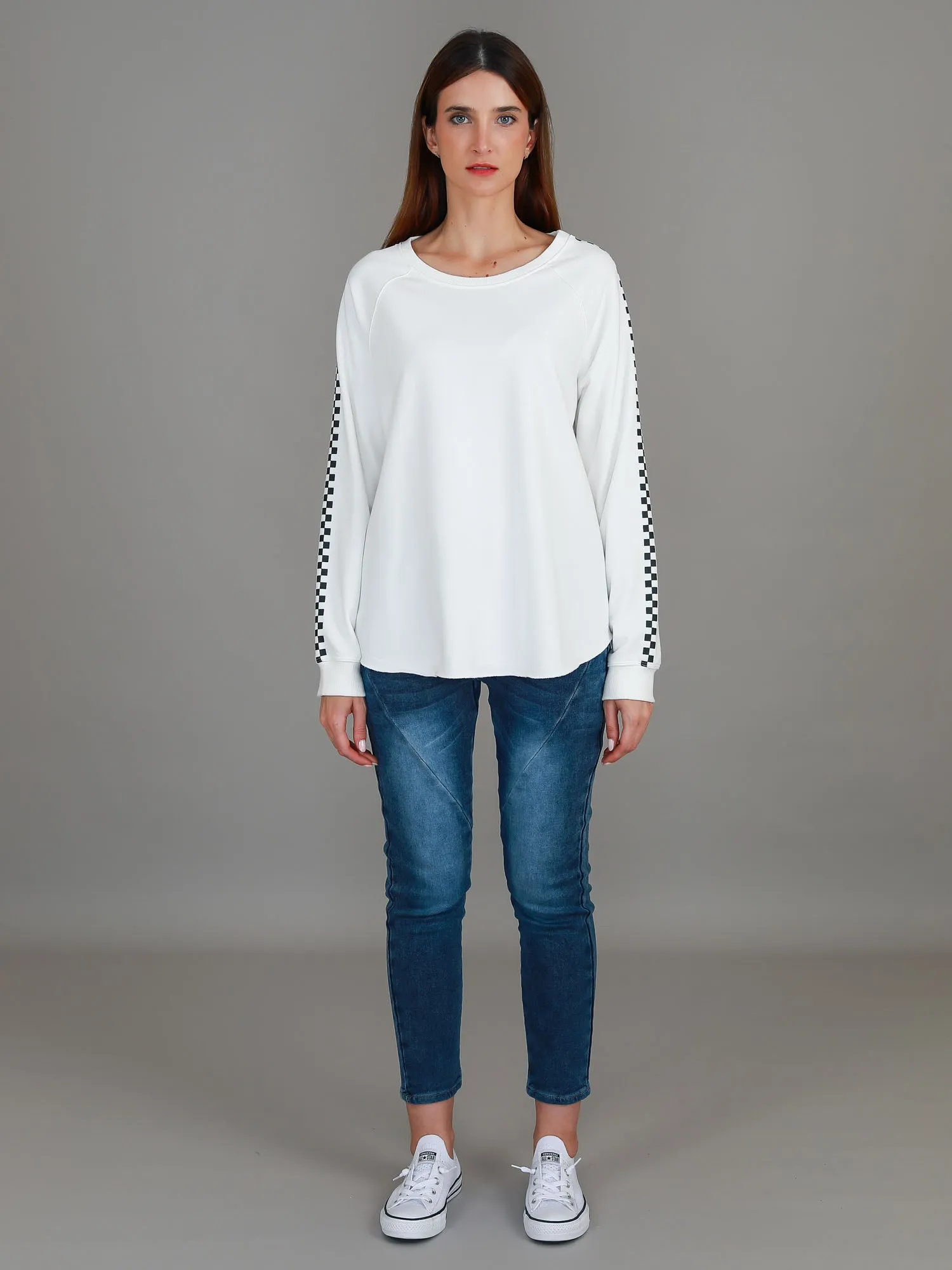 Gil Check Stripe Sweatshirt