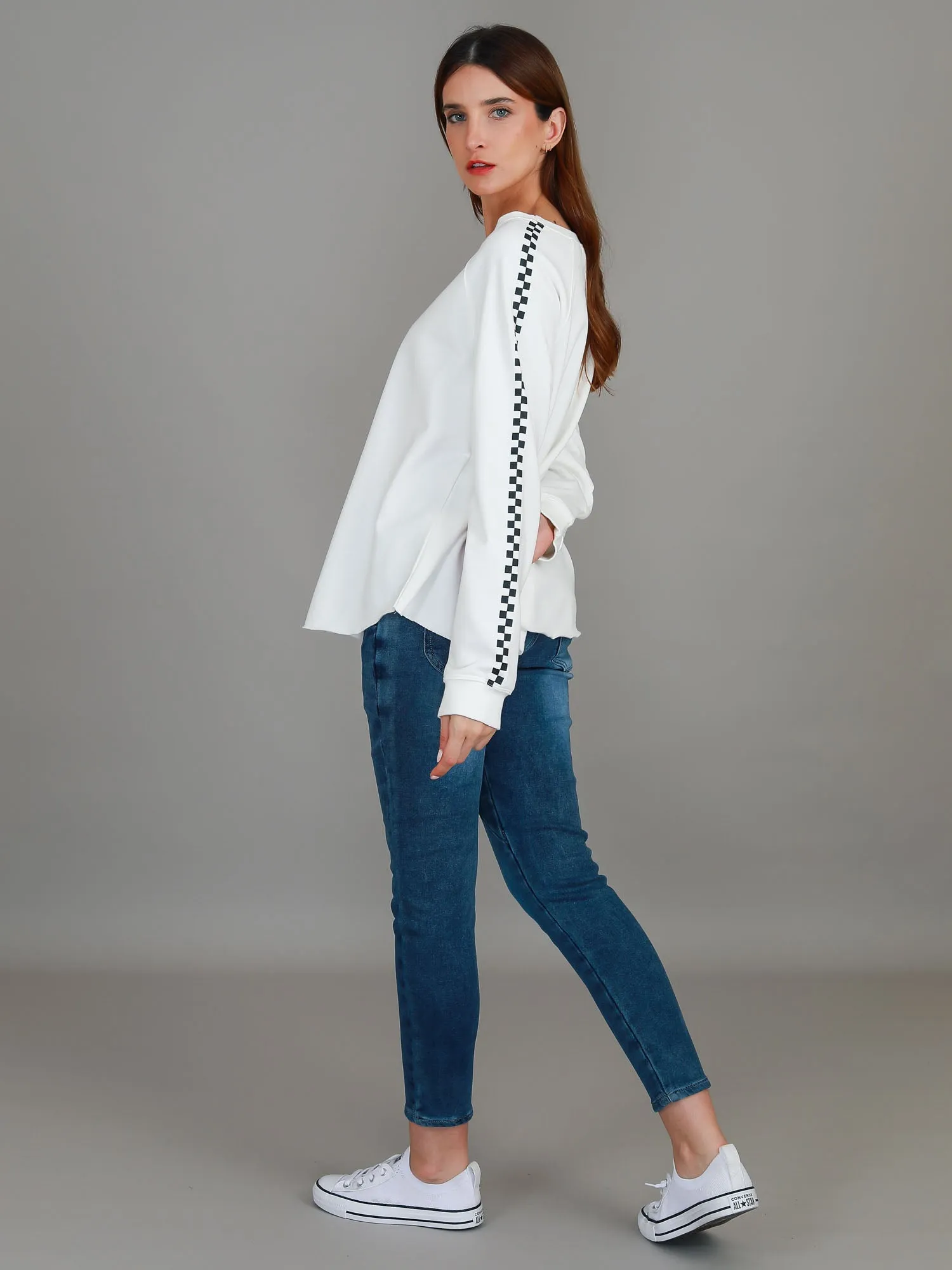Gil Check Stripe Sweatshirt