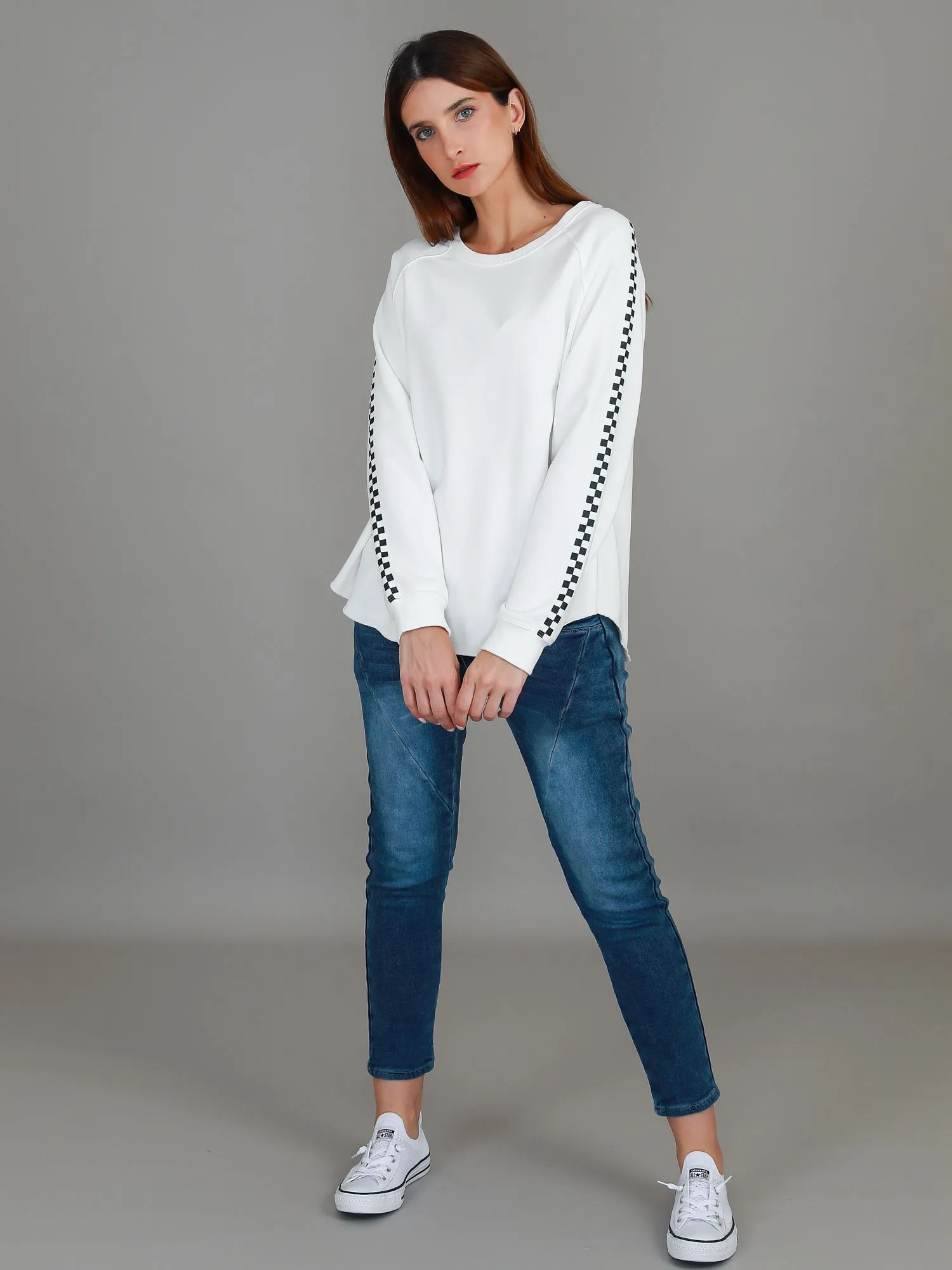 Gil Check Stripe Sweatshirt