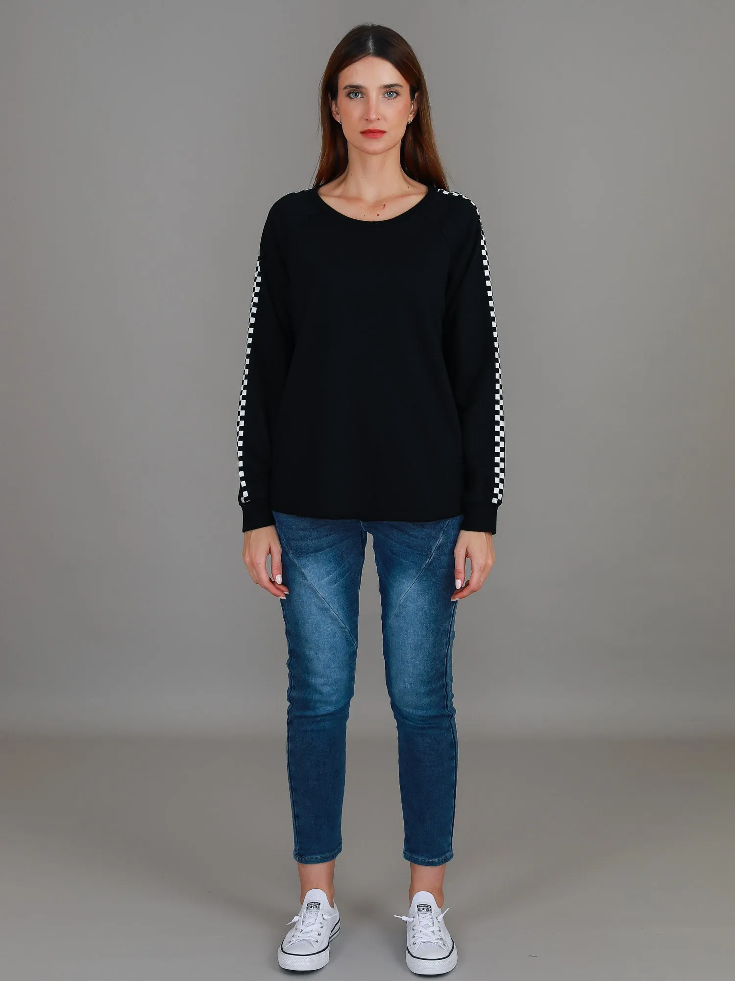 Gil Check Stripe Sweatshirt