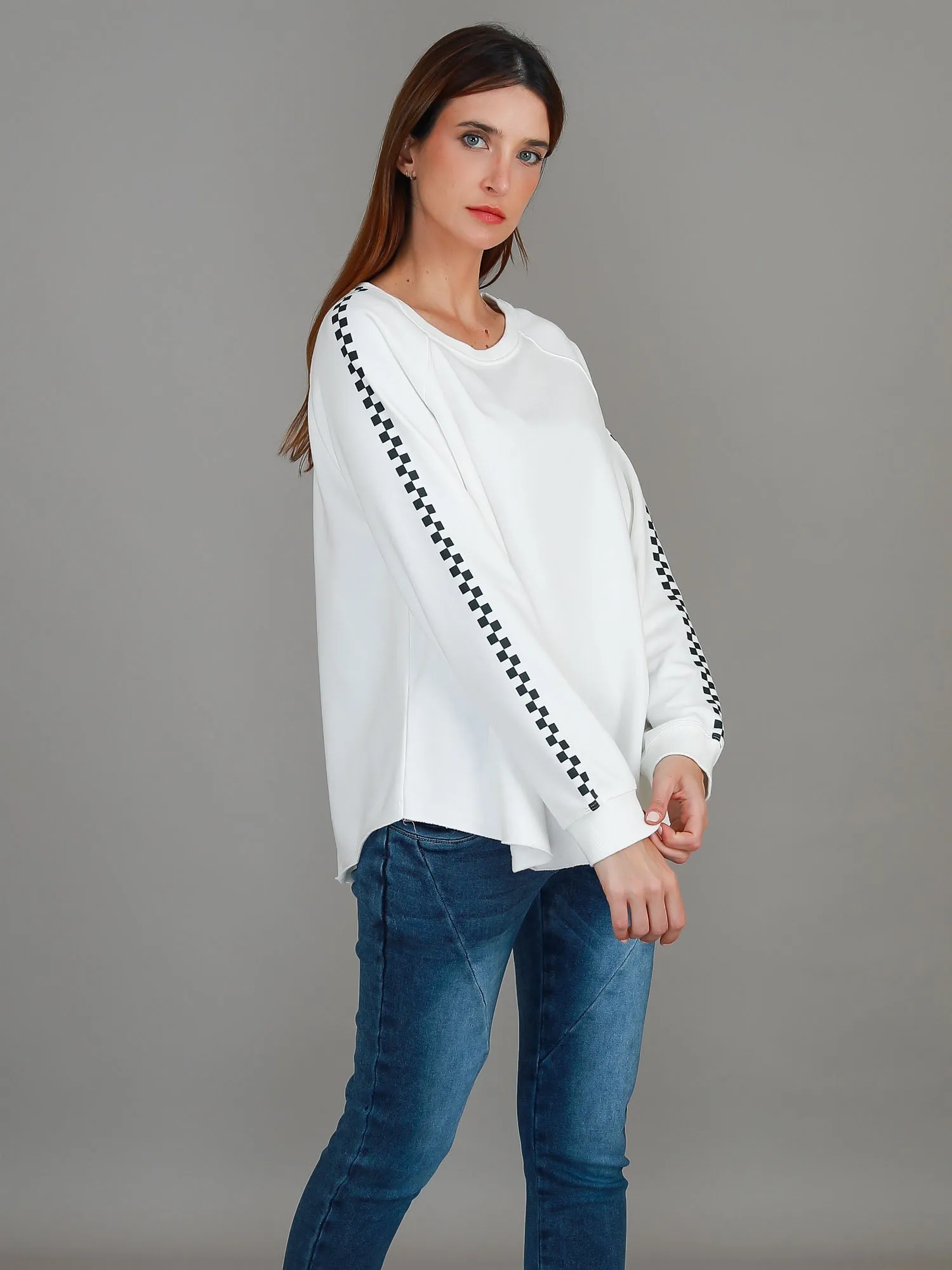 Gil Check Stripe Sweatshirt