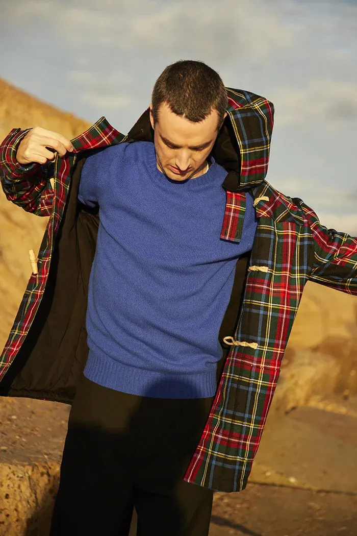 Gloverall by Lacheron of Scotland Black Stewart Tartan Duffle Coat