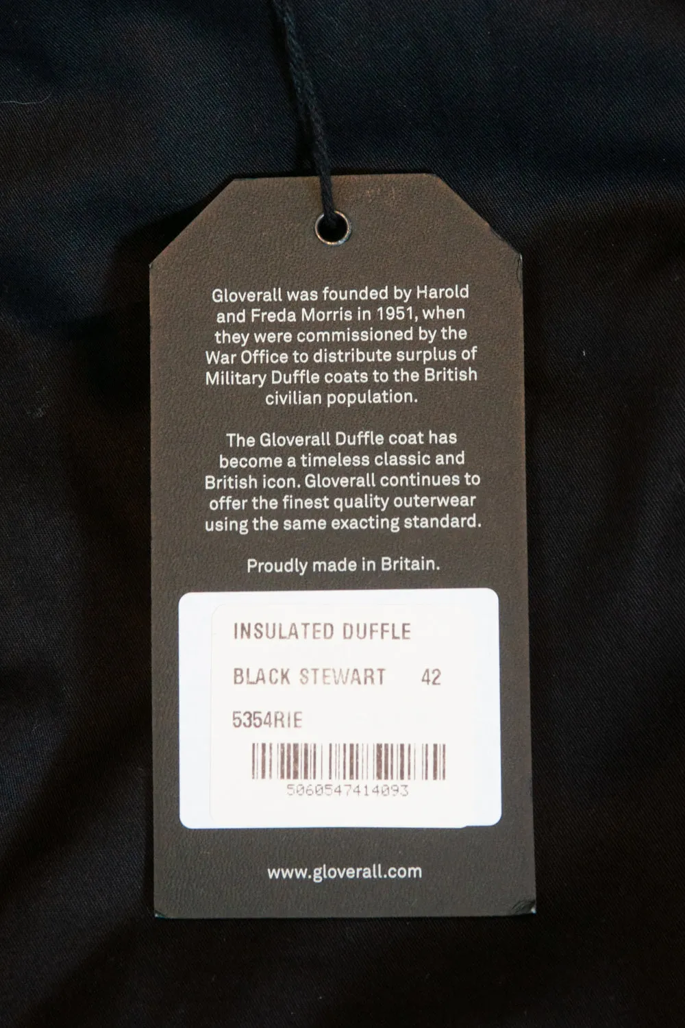 Gloverall by Lacheron of Scotland Black Stewart Tartan Duffle Coat