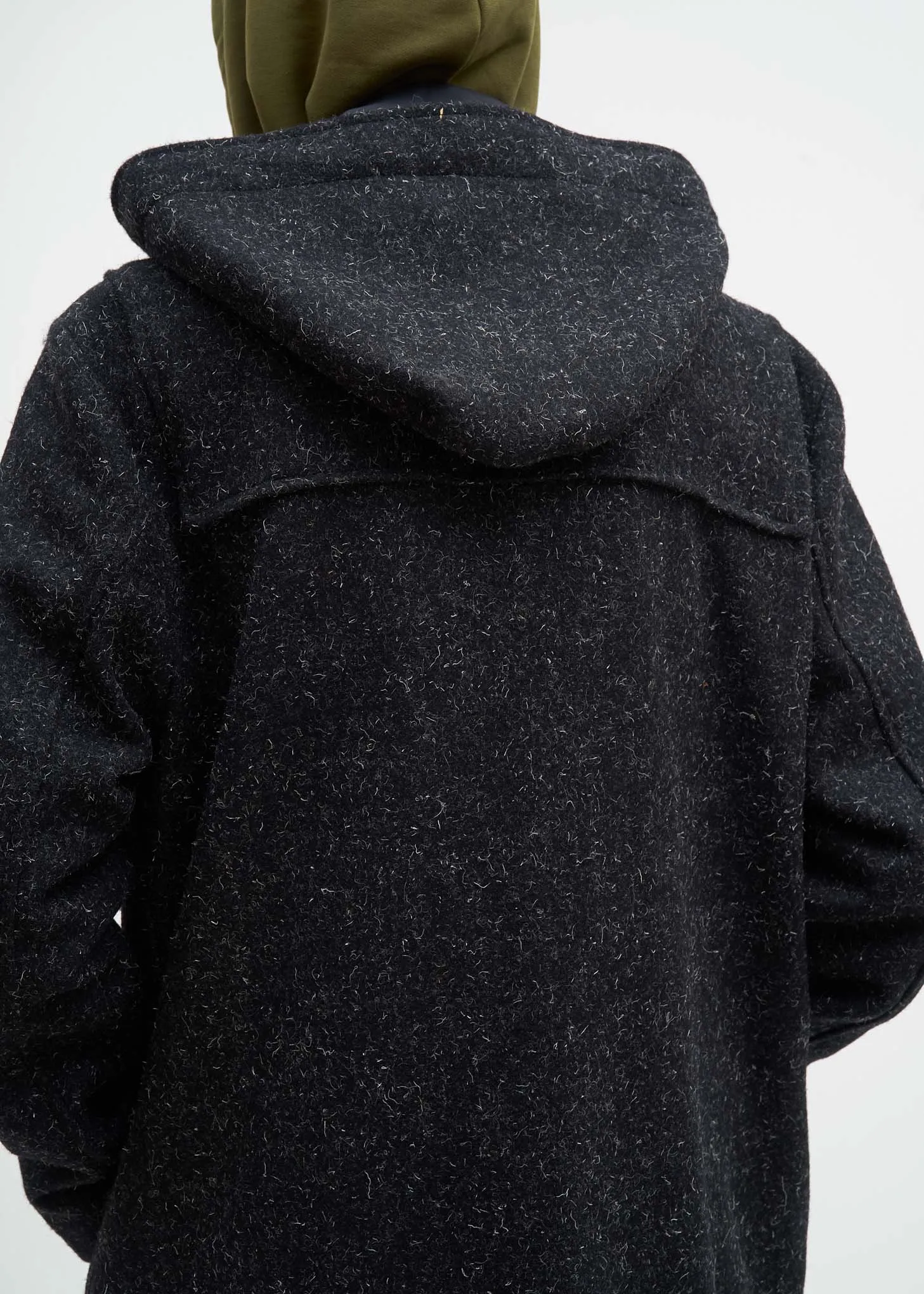 Grey Duffle Coat w/ Marble Toggles