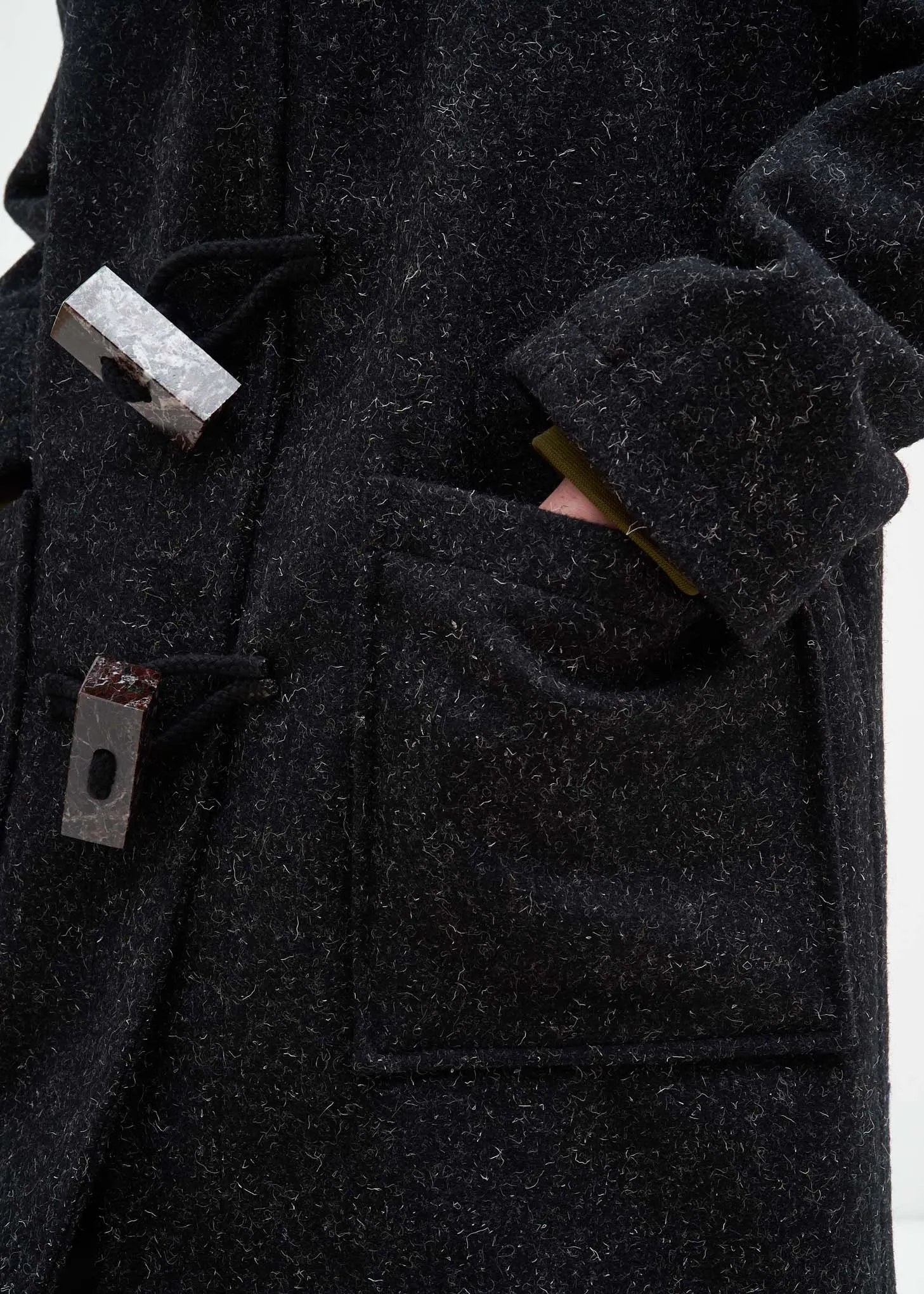 Grey Duffle Coat w/ Marble Toggles
