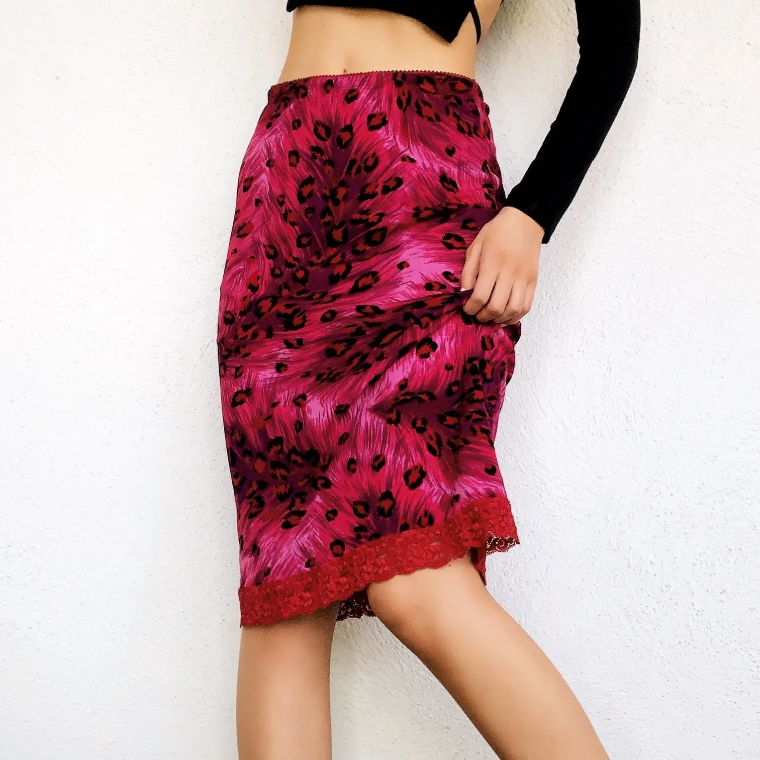 Guess Jeans Leopard Midi Skirt