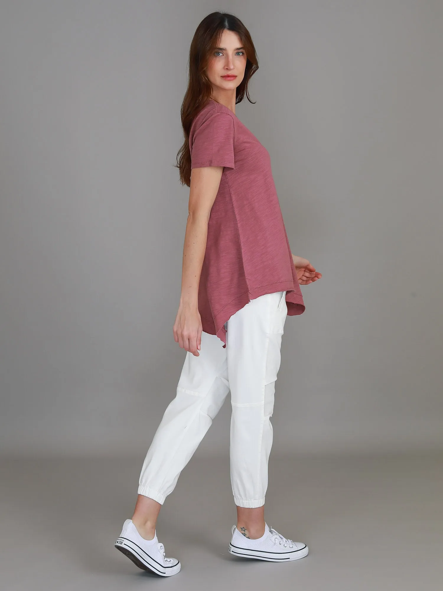 Helena Asymmetrical Hem T Shirt