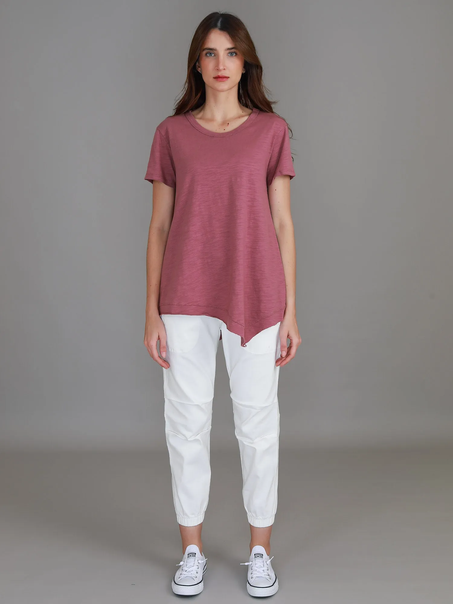 Helena Asymmetrical Hem T Shirt