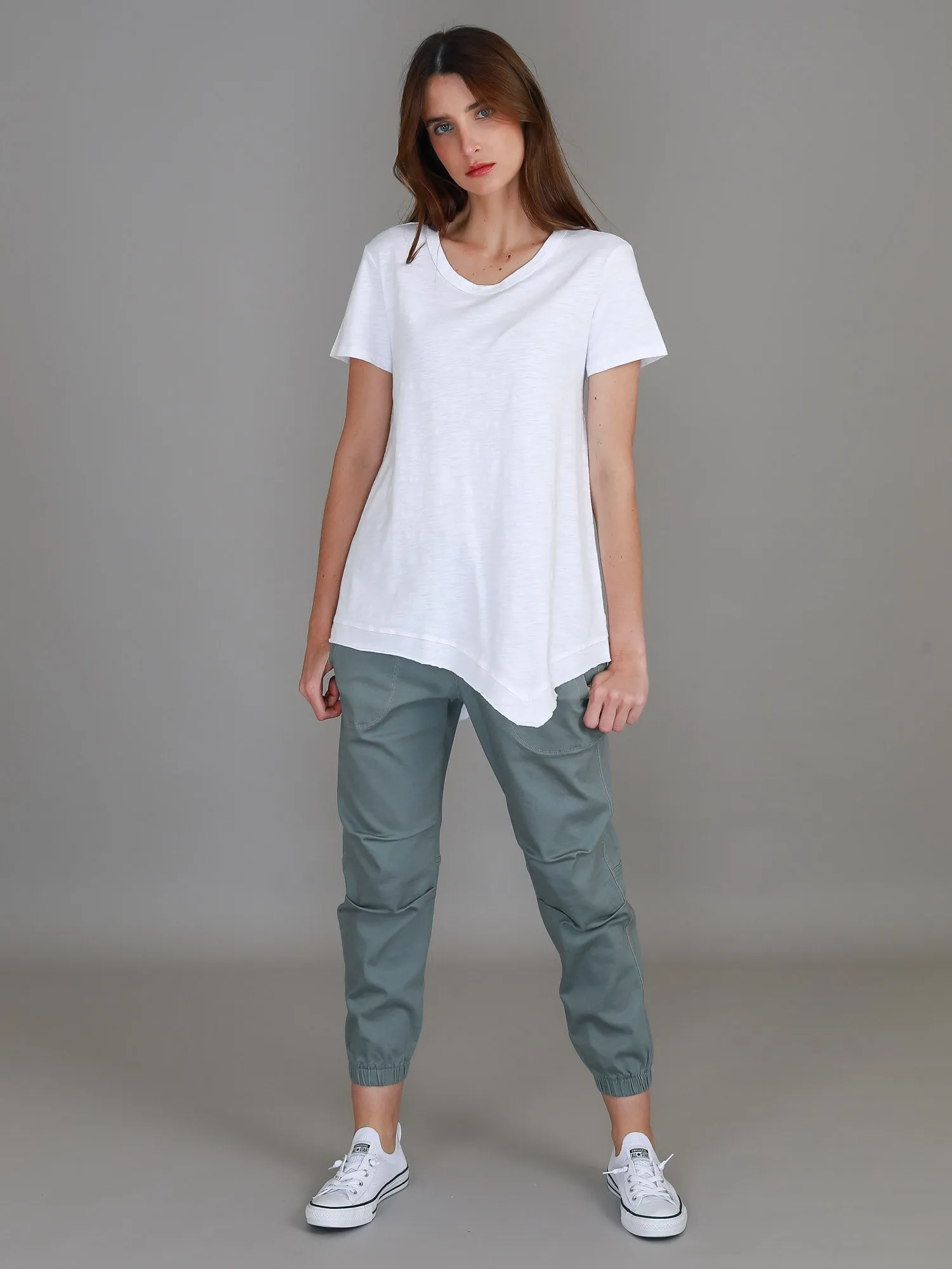 Helena Asymmetrical Hem T Shirt