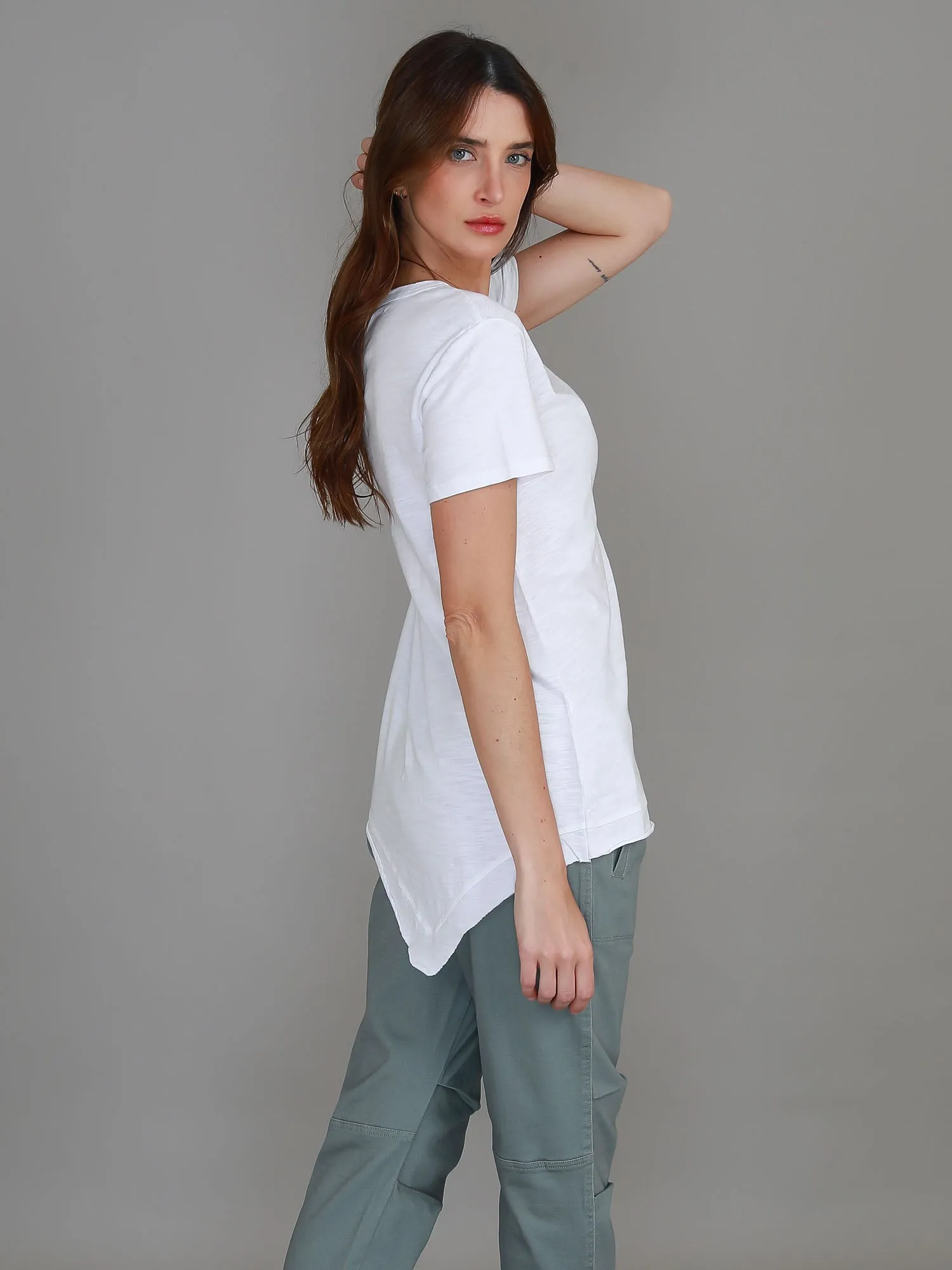 Helena Asymmetrical Hem T Shirt