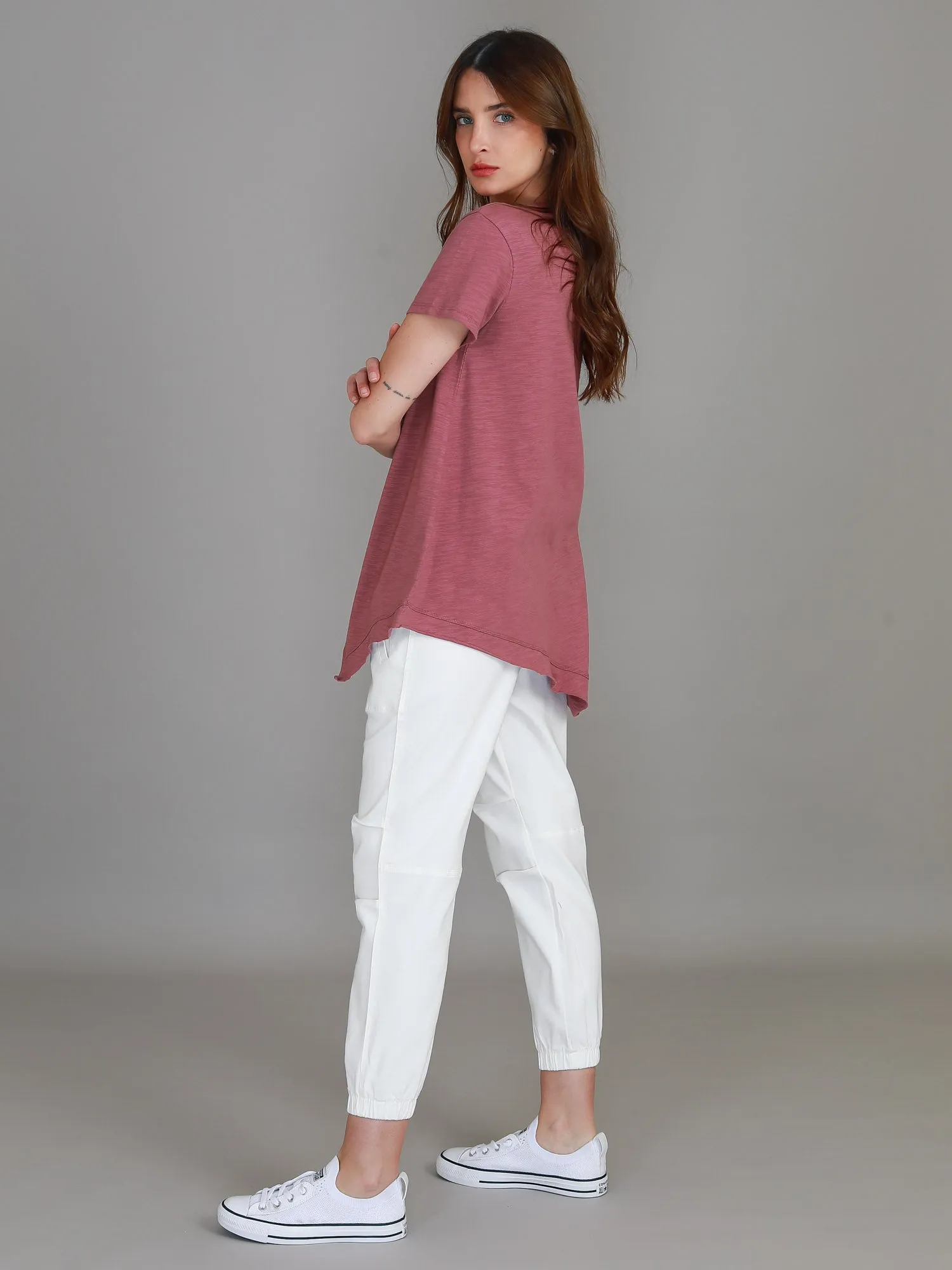 Helena Asymmetrical Hem T Shirt