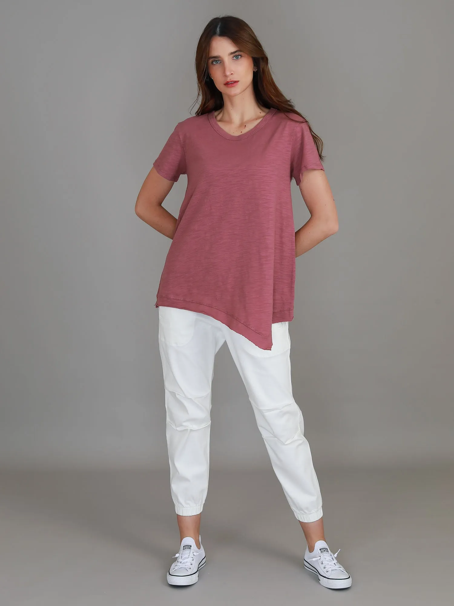 Helena Asymmetrical Hem T Shirt