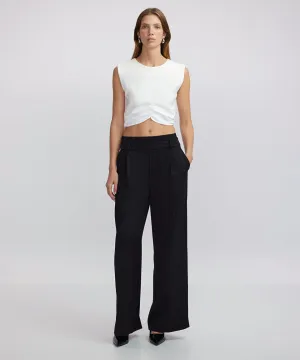 Ipekyol Double Layer Waist Detailed Trousers Black