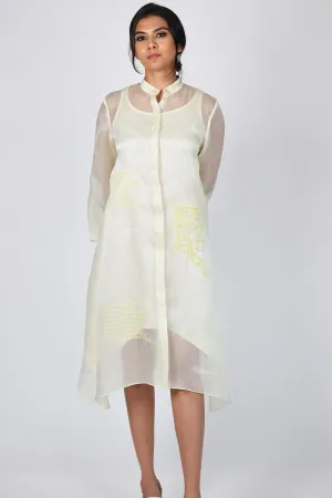 Ivory Asymmetrical Midi Dress