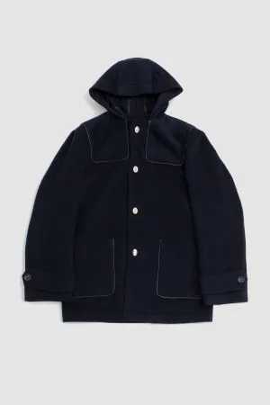Library Duffle Coat Heavy Wool Navy