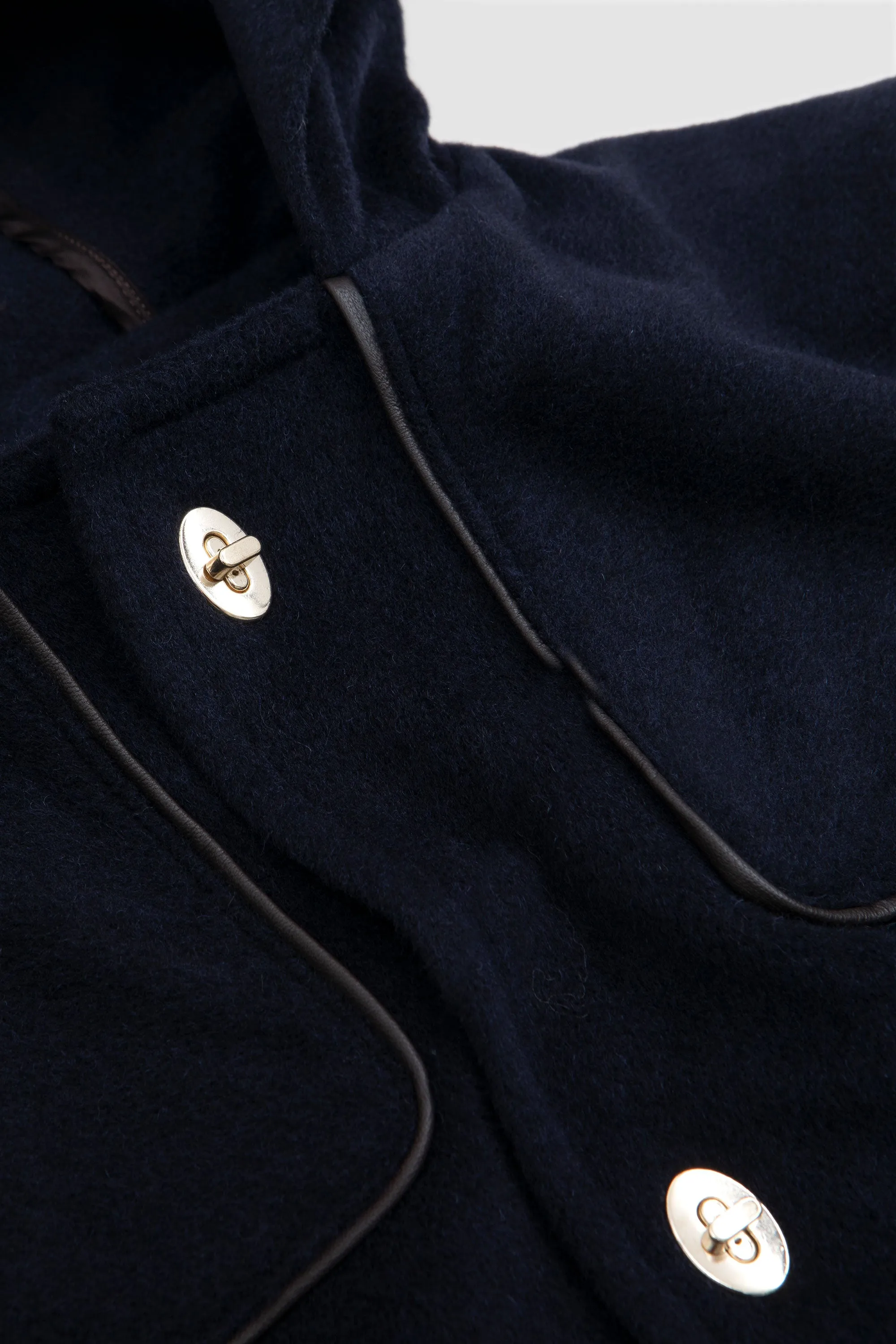 Library Duffle Coat Heavy Wool Navy