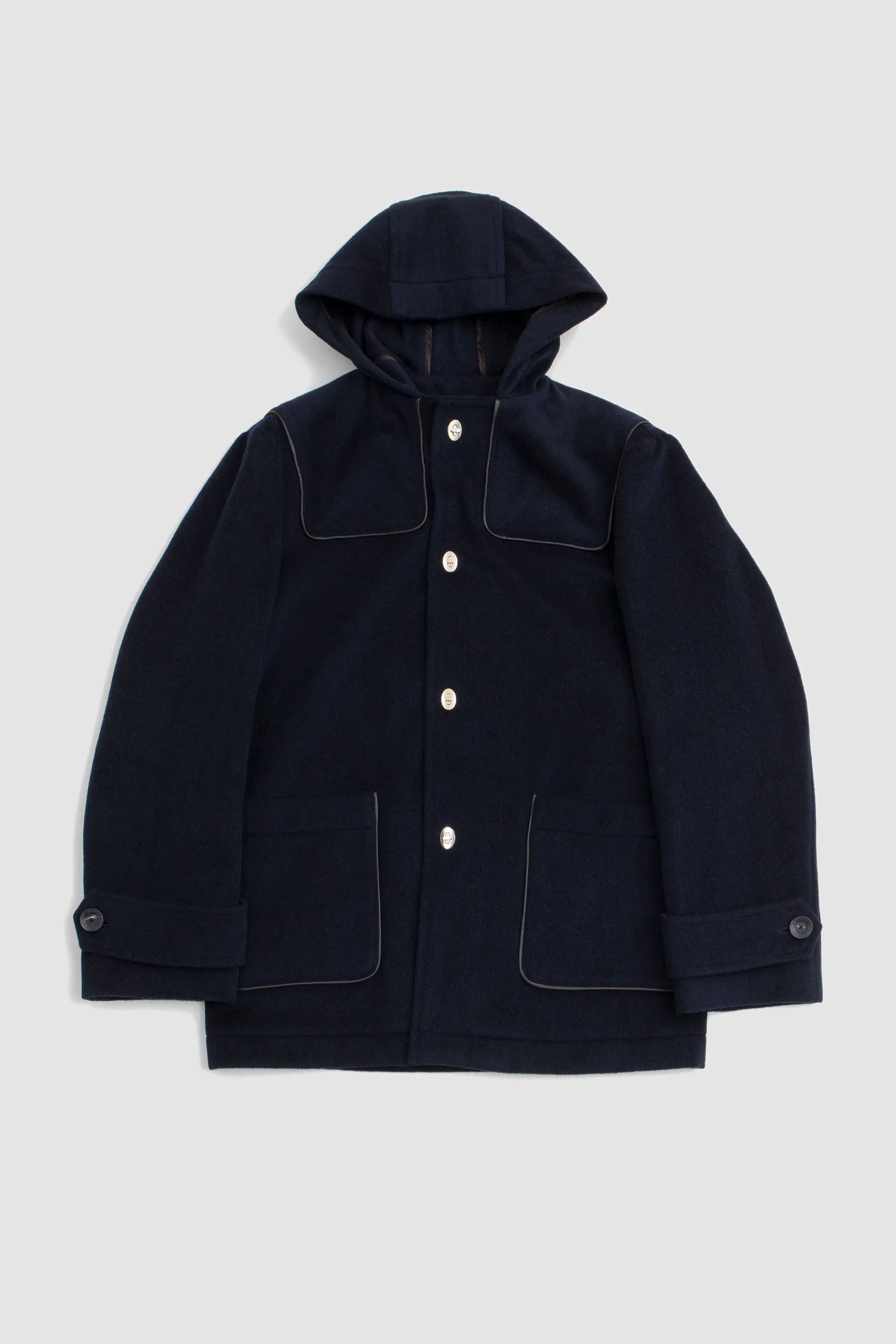 Library Duffle Coat Heavy Wool Navy