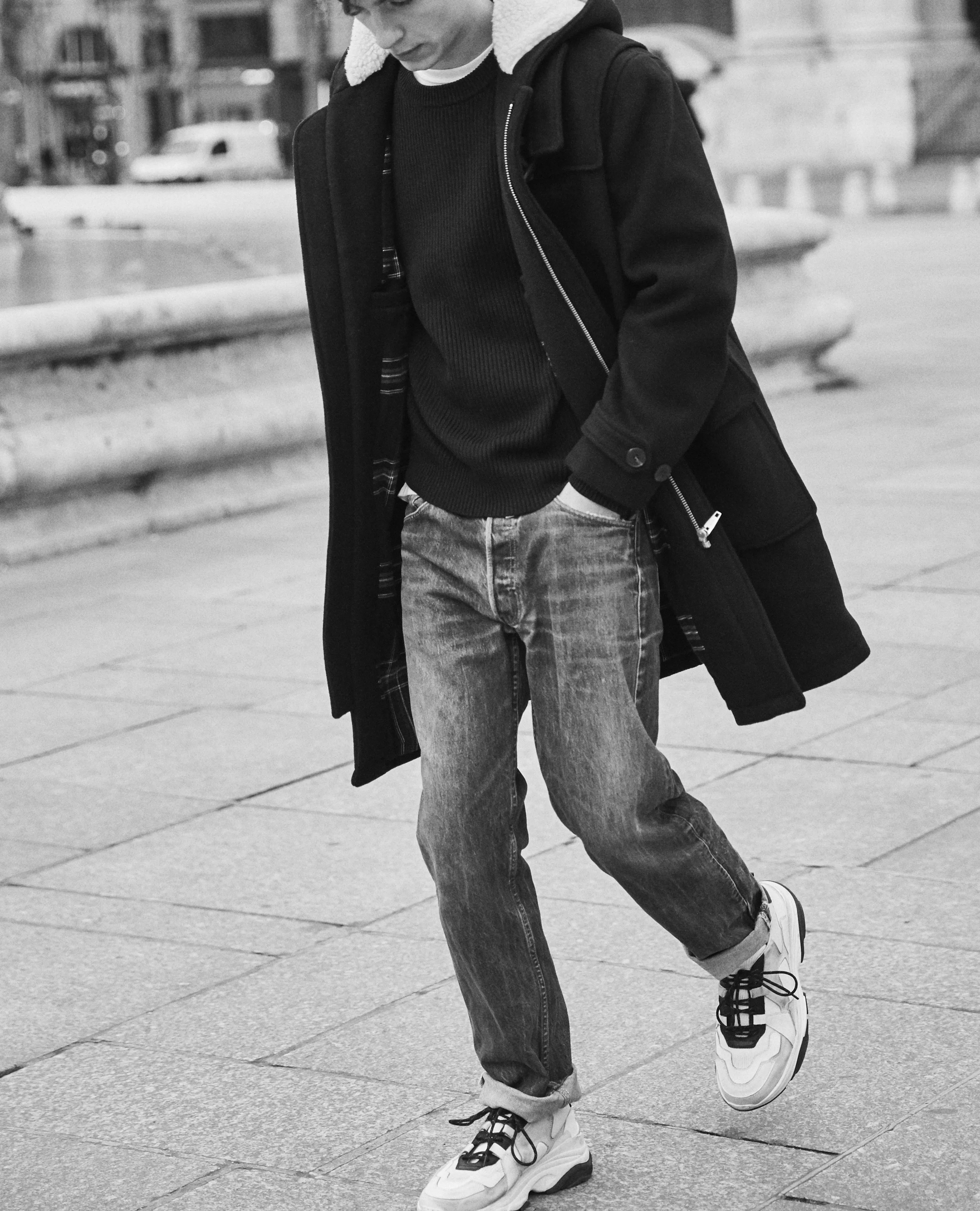 Manteau duffle coat laine noir