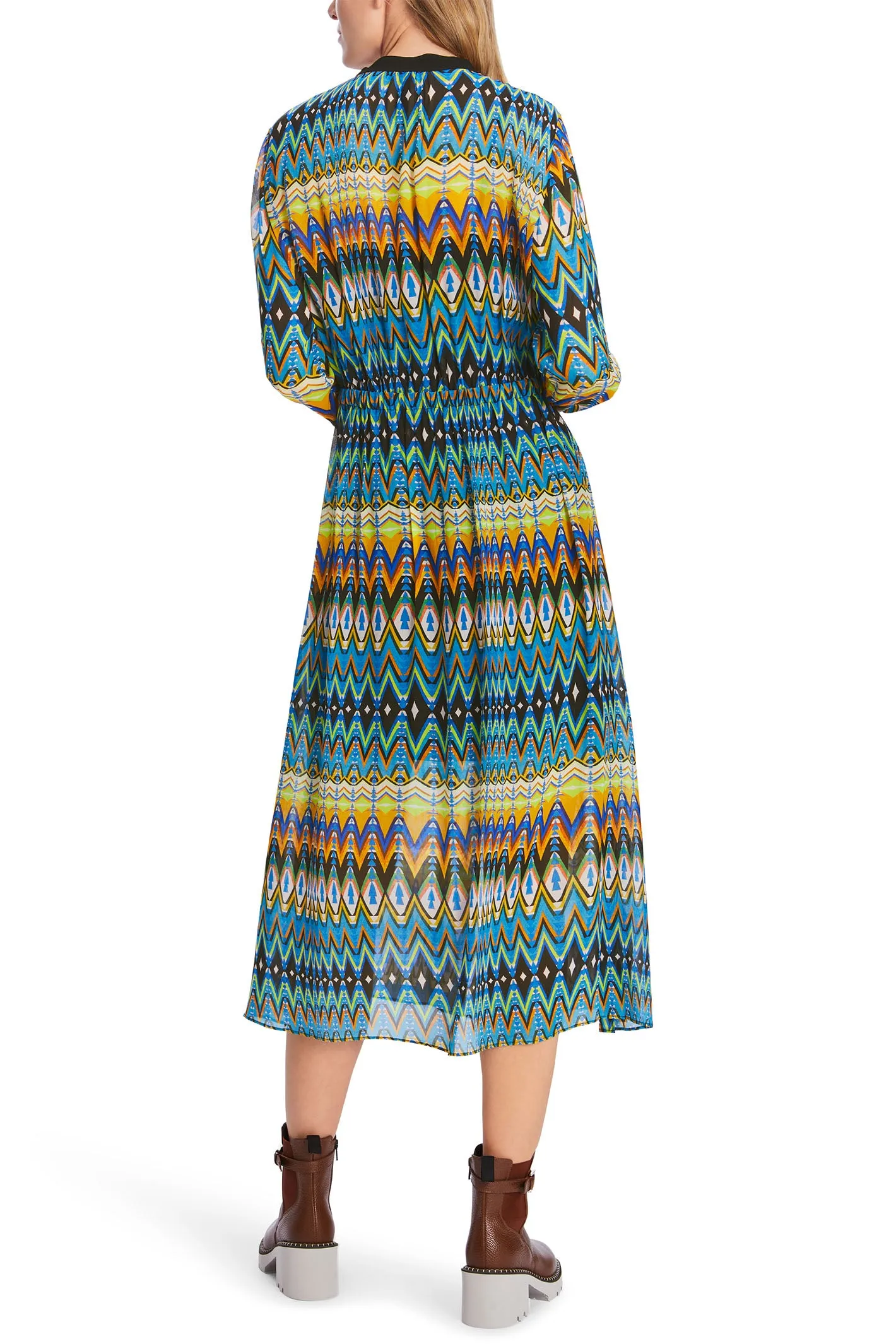 Marc Cain Sports Dress Midi Graphic Sound Print XS 21.12 W28 361