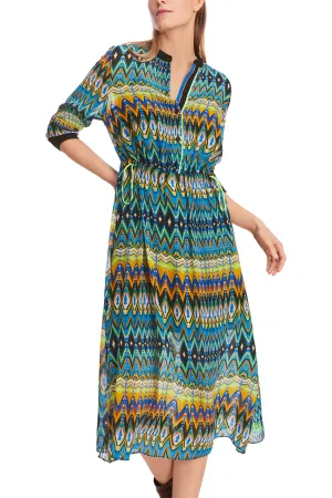 Marc Cain Sports Dress Midi Graphic Sound Print XS 21.12 W28 361