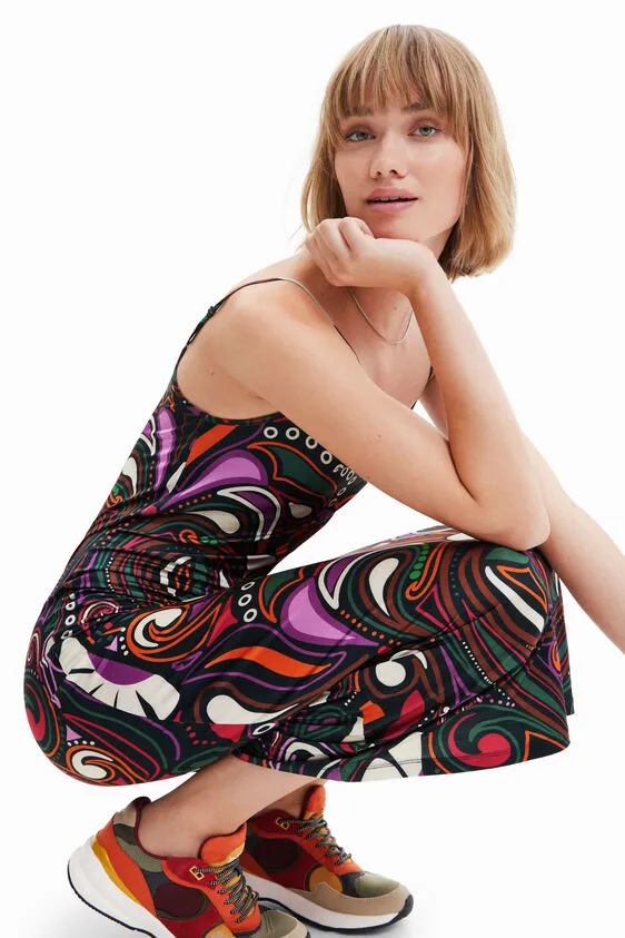 Marga Retro Groovy Slip Midi Dress Desigual by M. Christian Lacroix Style 22WWVK23