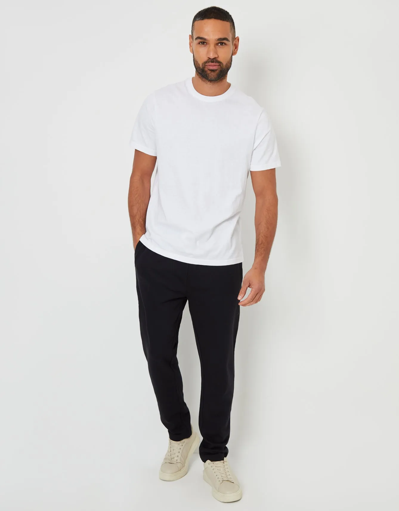 Men's Black Straight Leg Joggers