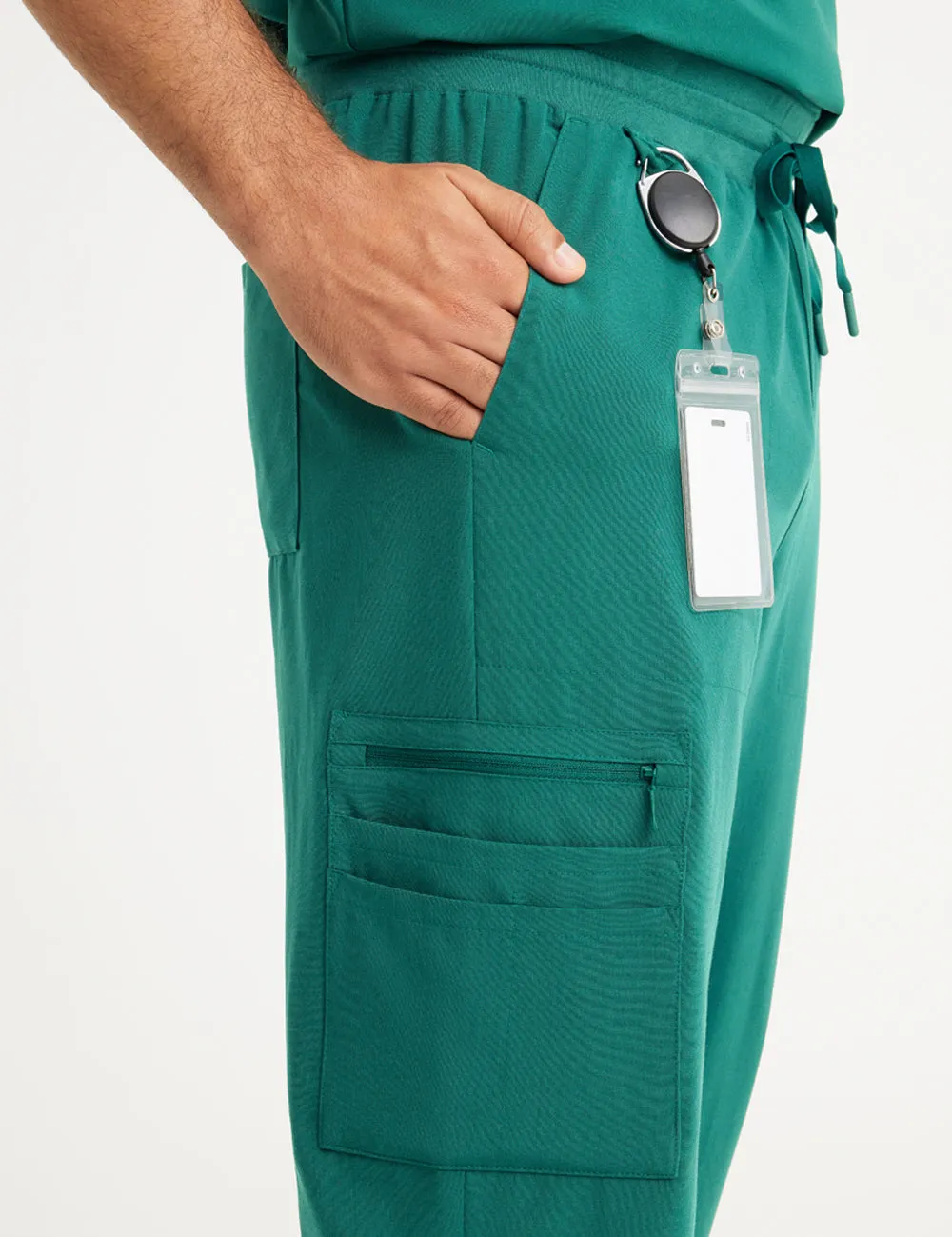 Mens Jogger Scrub Pants - Hunter Green