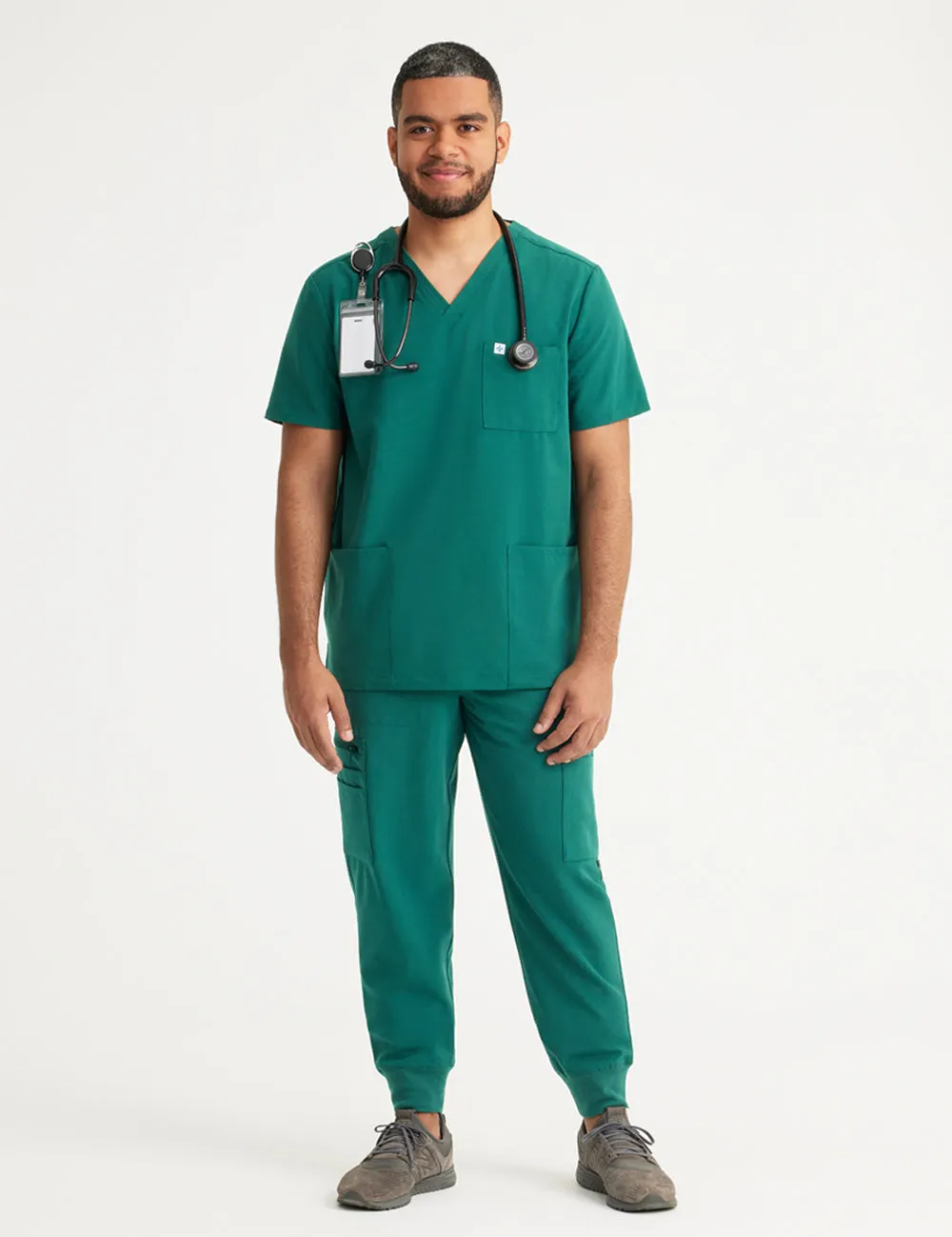 Mens Jogger Scrub Pants - Hunter Green