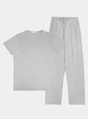 Mens Relaxed Bamboo Pyjama in Grey