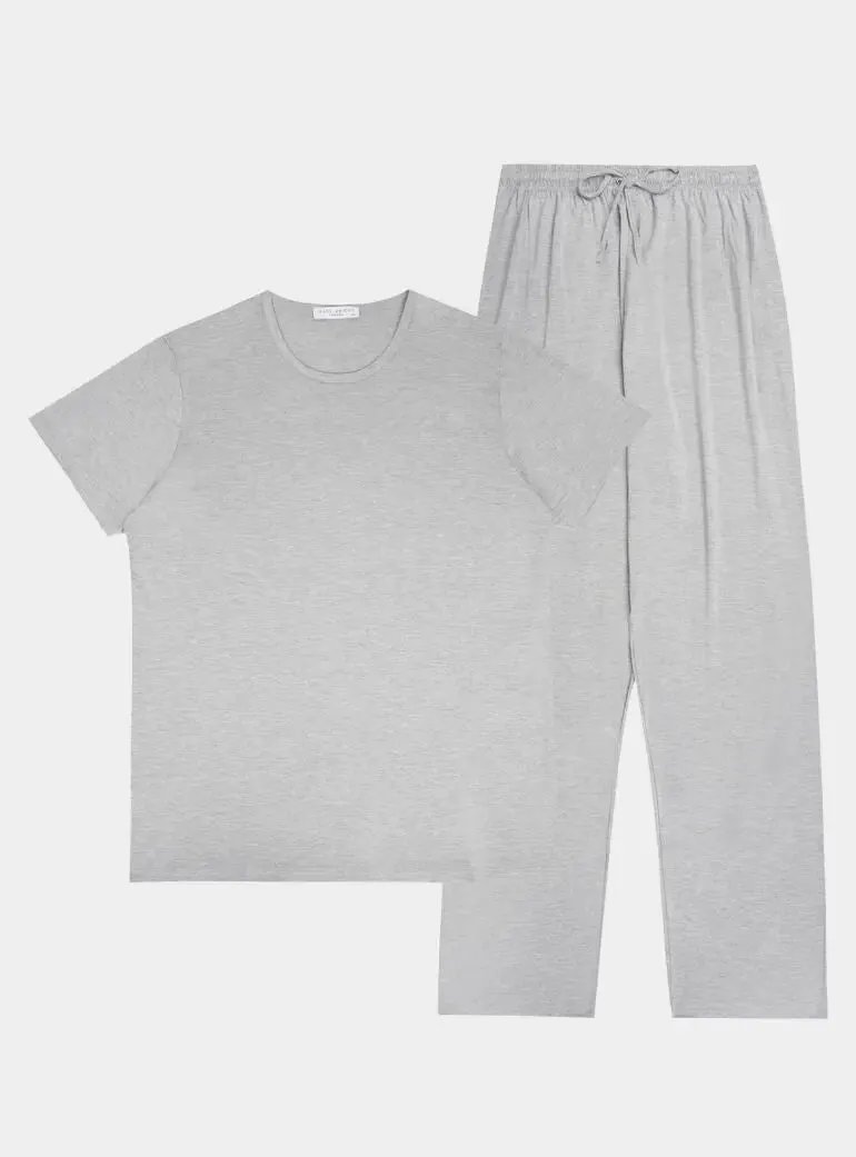 Mens Relaxed Bamboo Pyjama in Grey