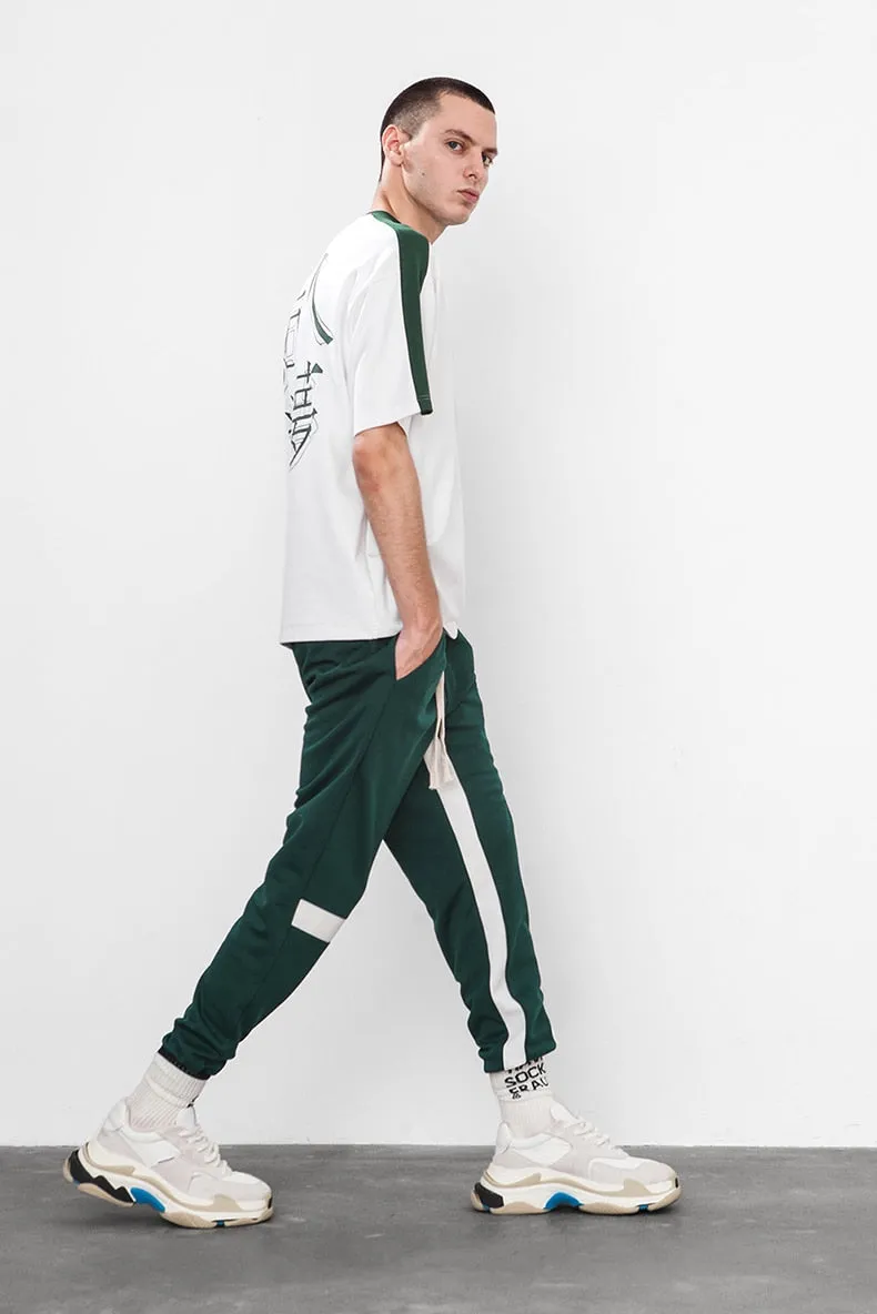 Men's Spring/Autumn Retro Joggers With "Right Choice" Side Print