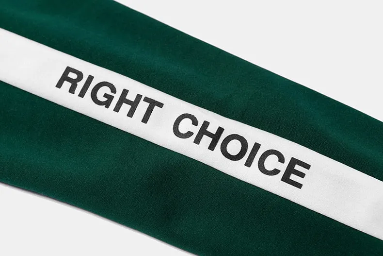 Men's Spring/Autumn Retro Joggers With "Right Choice" Side Print