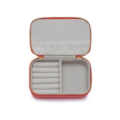 Mini Jewellery Box Faux Leather 'Woman on a Mission' Coral