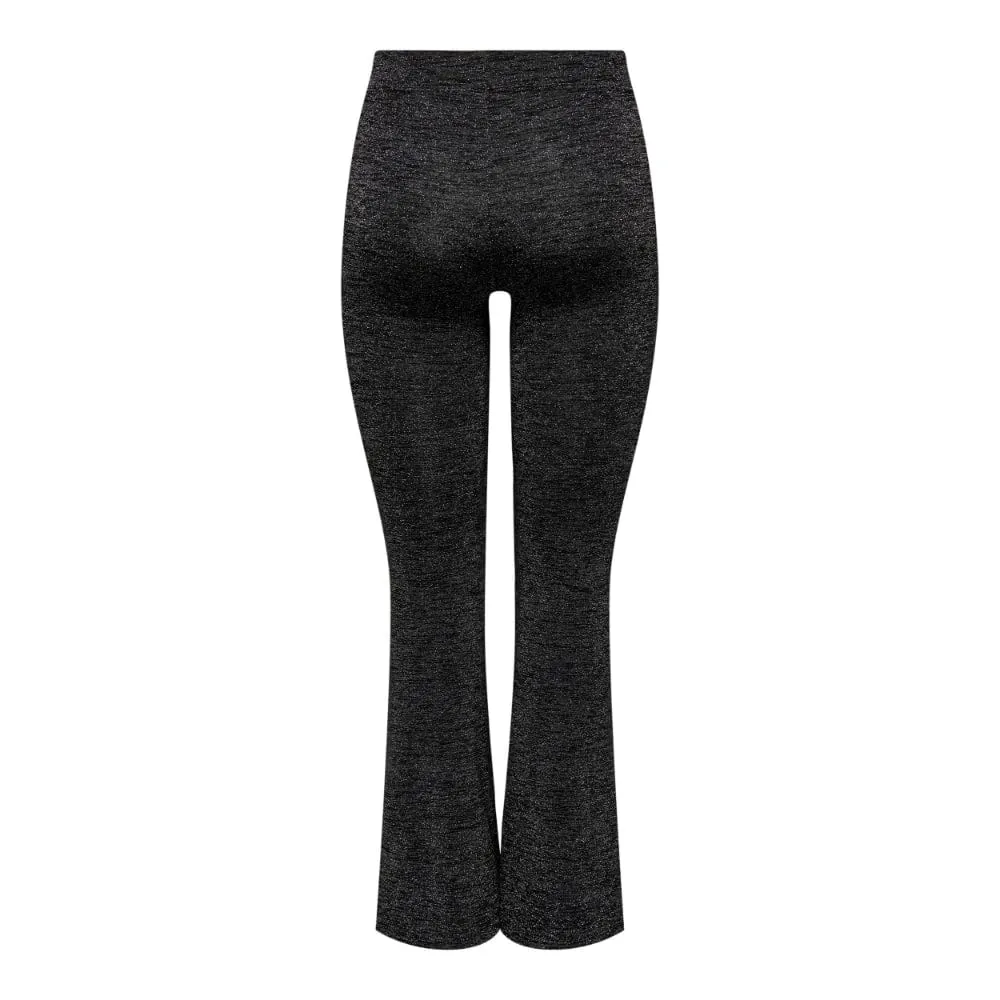 Only Onlroma Flared Shine Pant in Silver