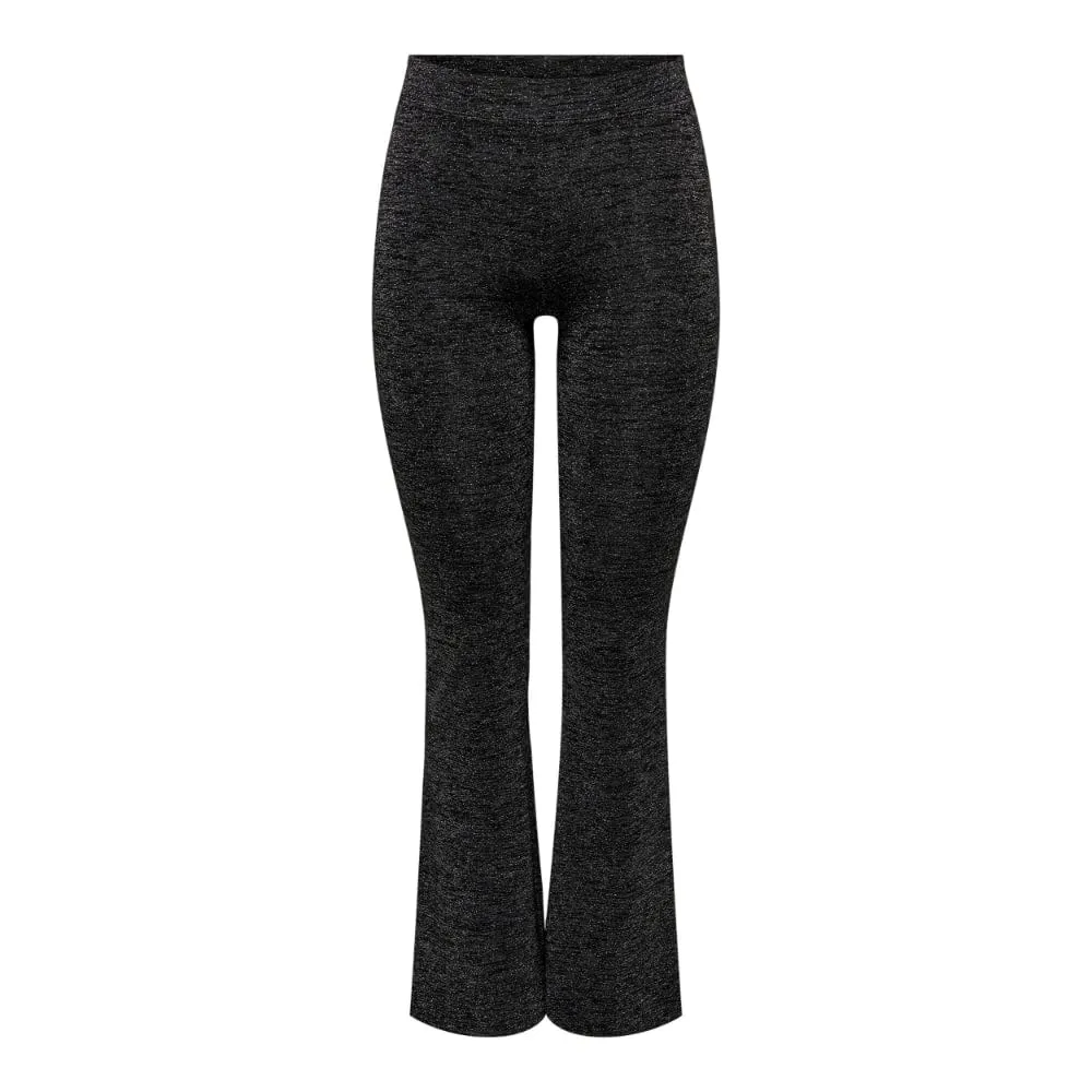 Only Onlroma Flared Shine Pant in Silver