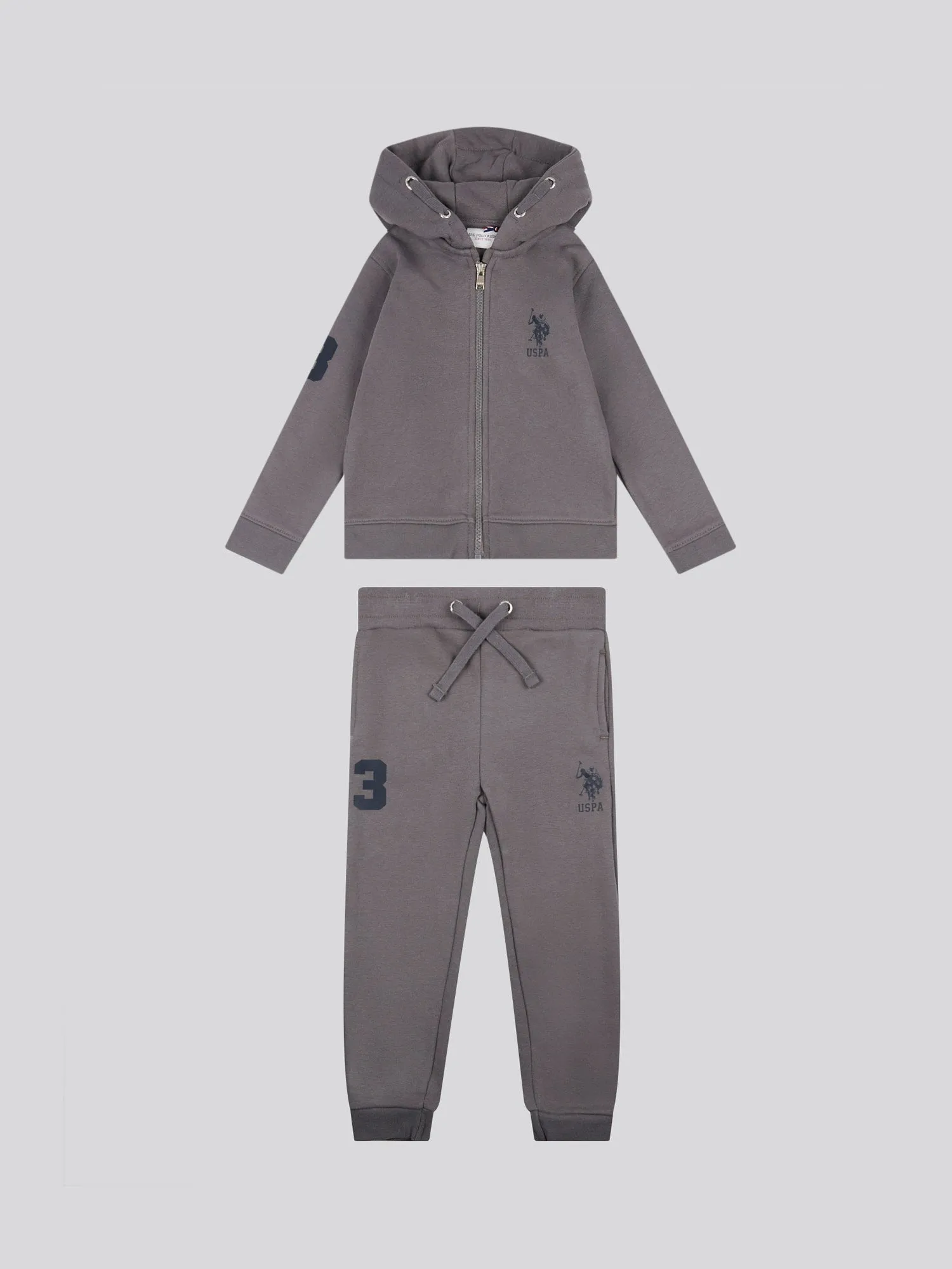 Player 3 Zip Thru Hoodie and BB Jog Set Castlerock